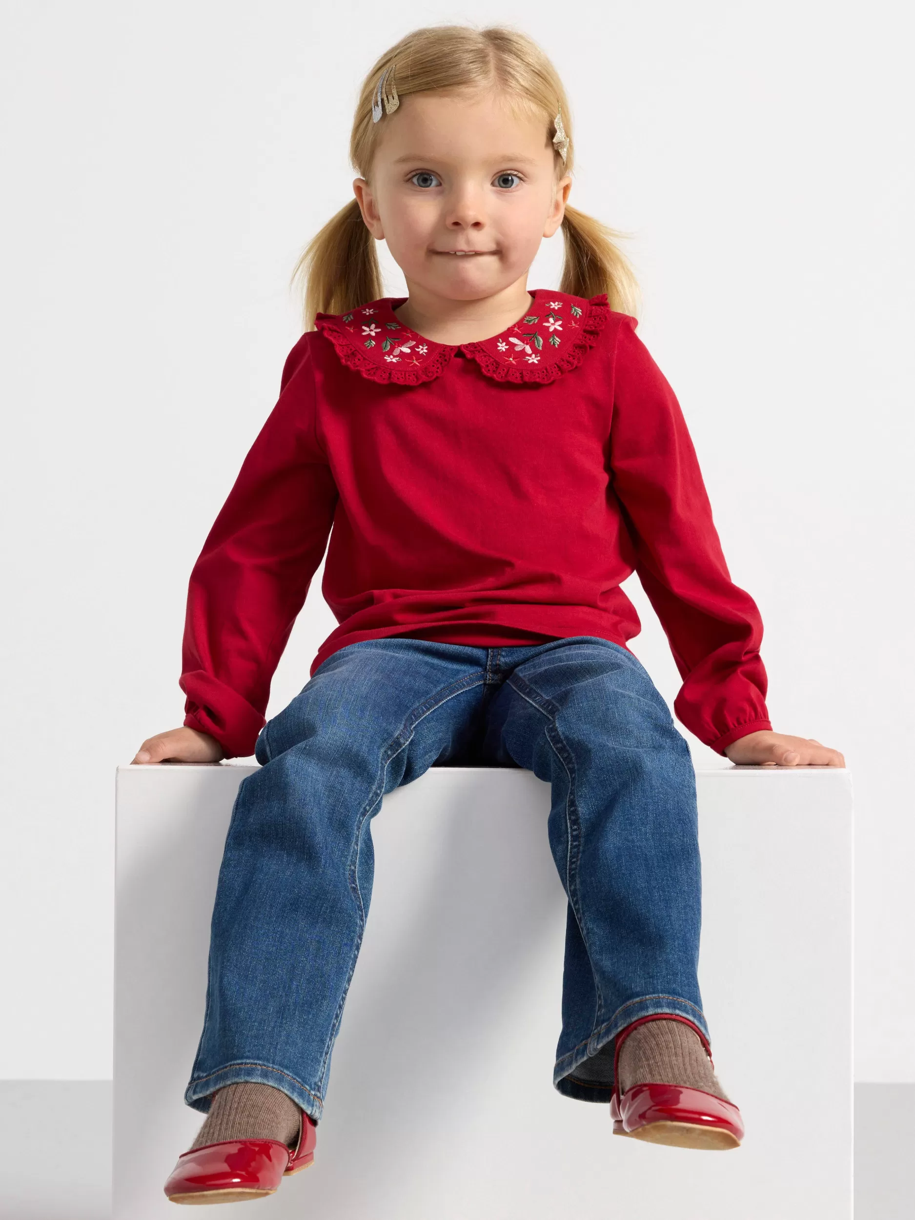 Lindex Topper & T-Skjorter<Langermet Overdel Dark Red