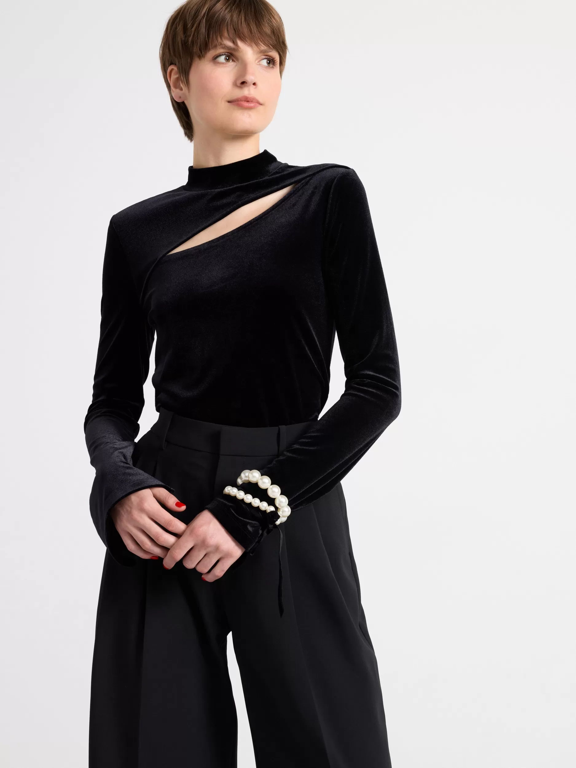 Lindex Topper & T-Skjorter<Langermet Overdel I Floyel Black