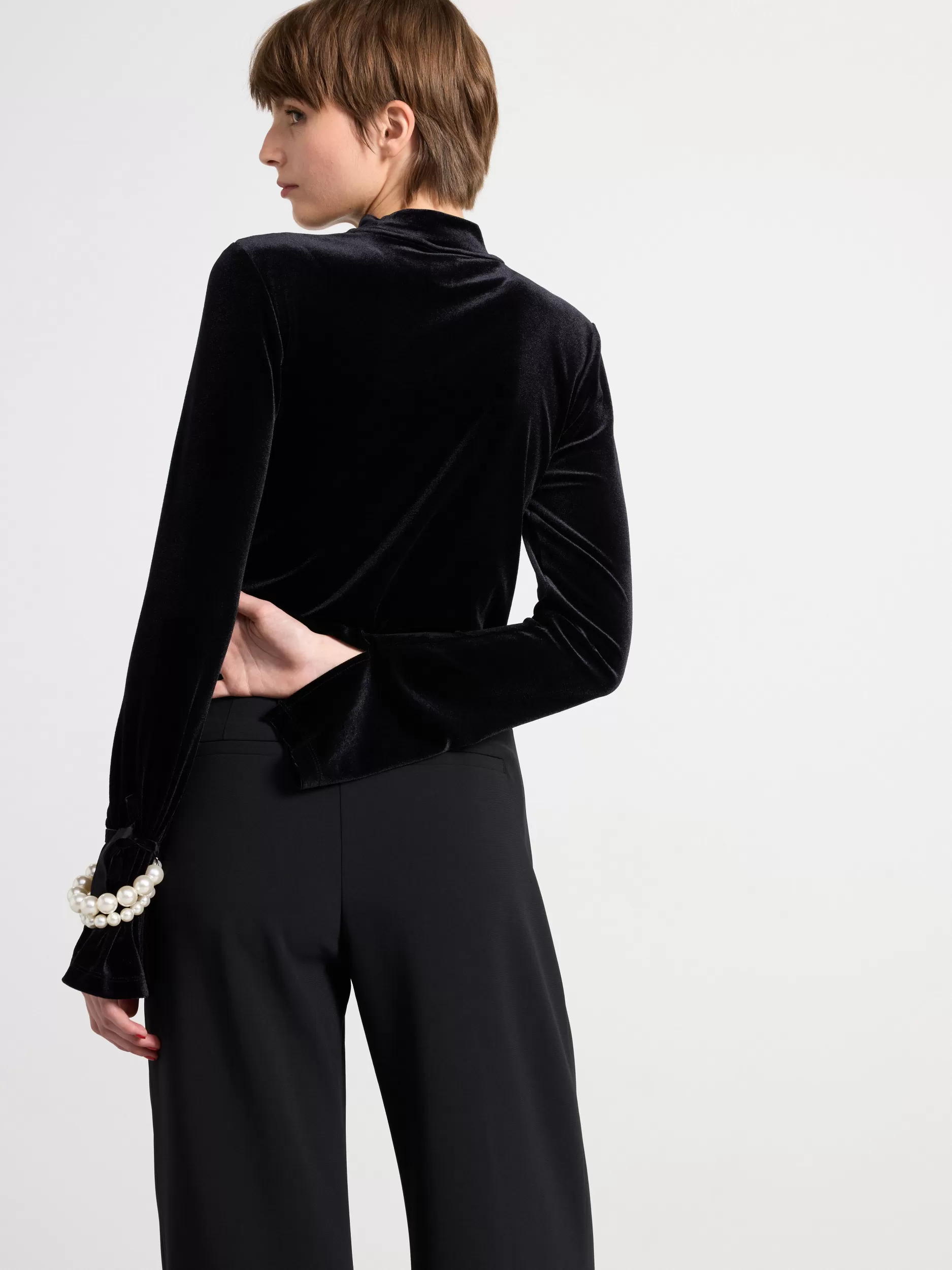 Lindex Topper & T-Skjorter<Langermet Overdel I Floyel Black