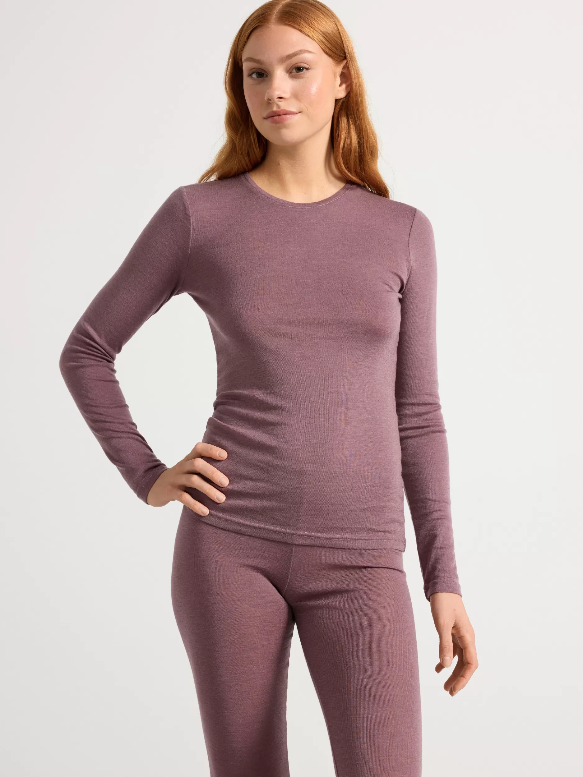 Lindex Topper & T-Skjorter<Langermet Overdel I Merinoull Dusty Lilac