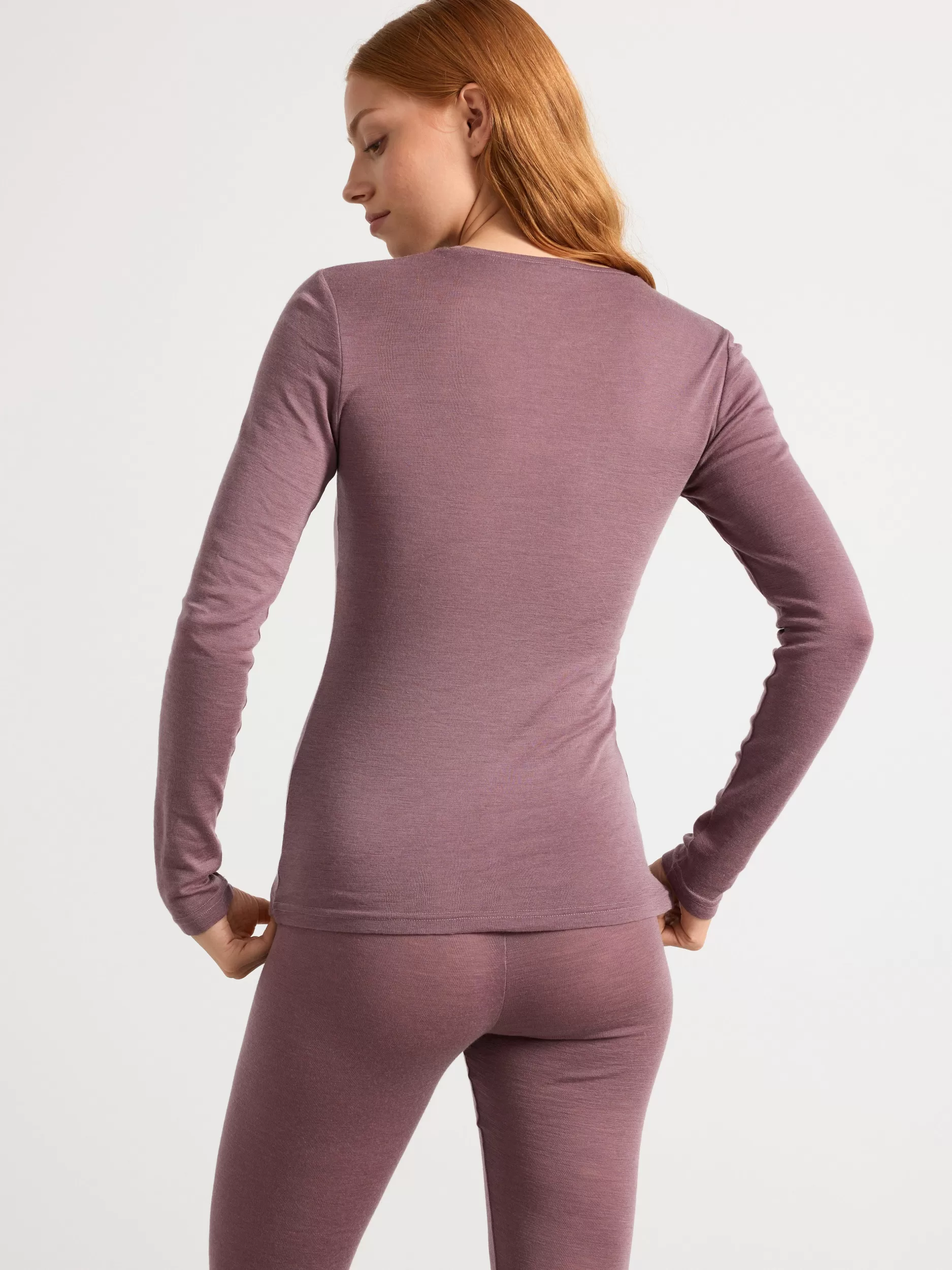 Lindex Topper & T-Skjorter<Langermet Overdel I Merinoull Dusty Lilac