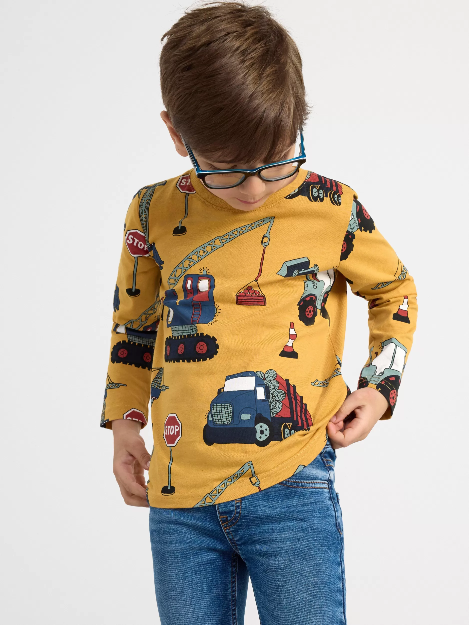 Lindex Topper & T-Skjorter<Langermet Overdel Med Anleggskjoretoy Dusty Yellow