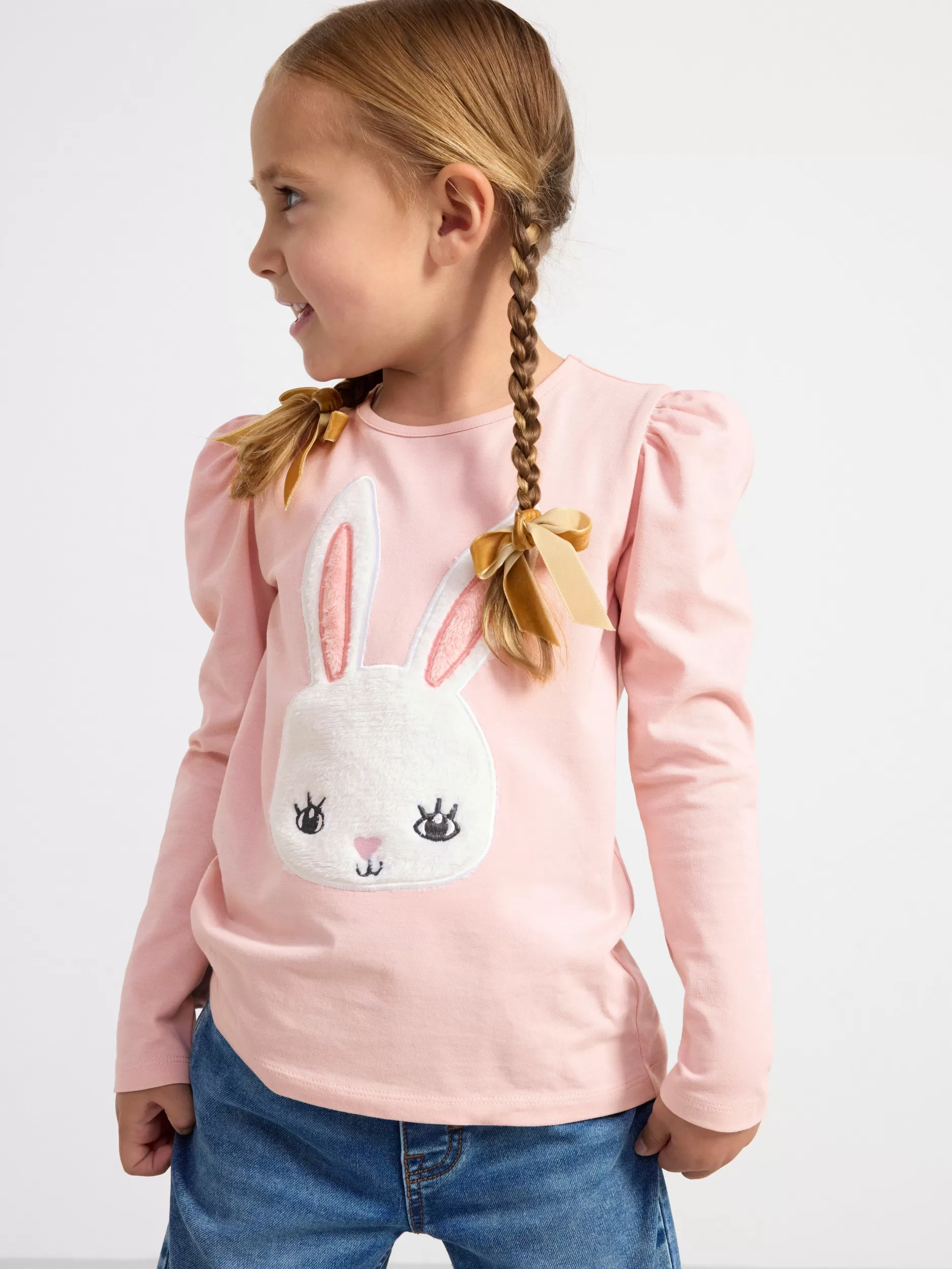 Lindex Topper & T-Skjorter<Langermet Overdel Med Dyreapplikasjon Light Dusty Pink