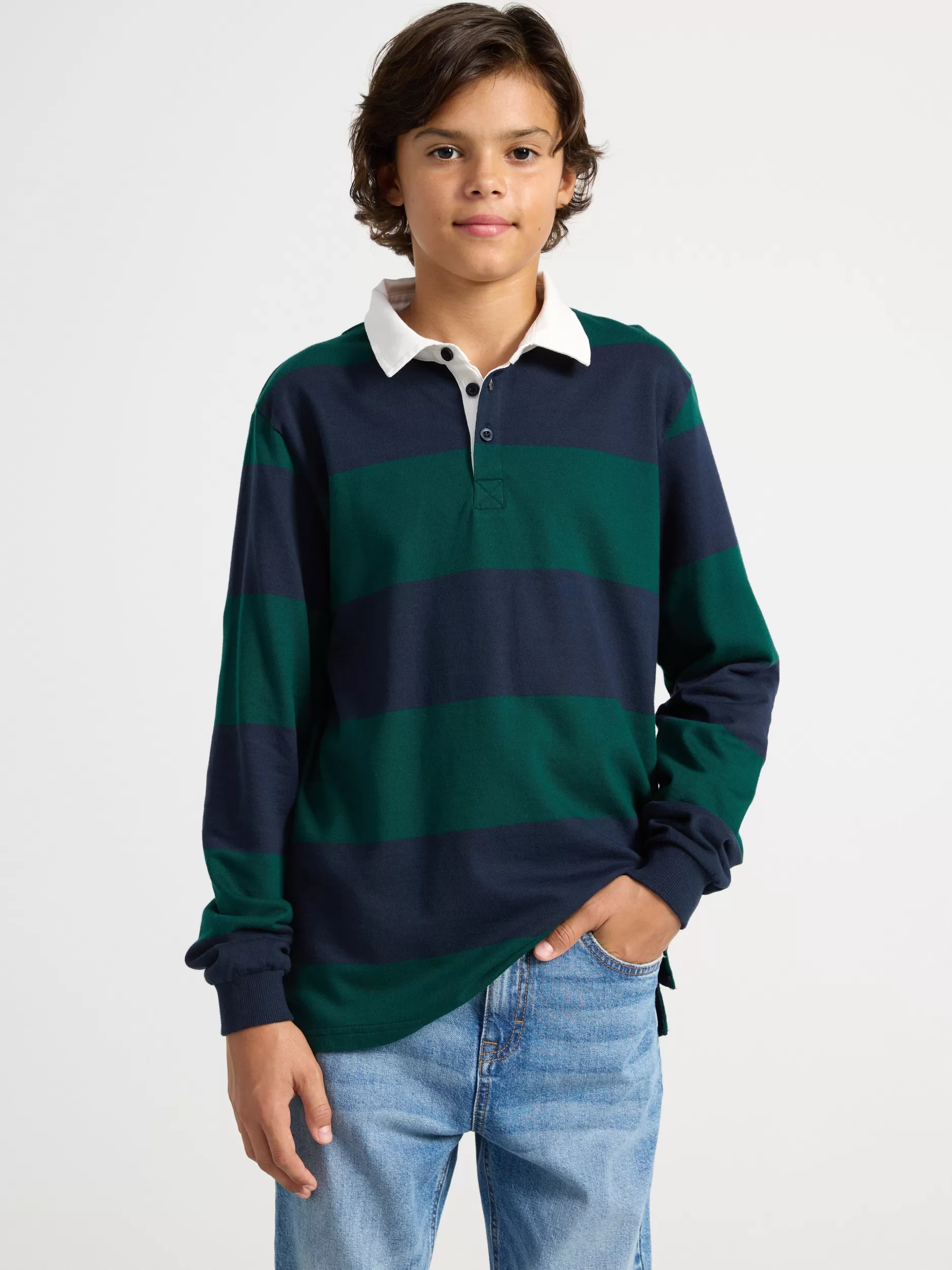 Lindex Topper & T-Skjorter<Langermet Overdel Med Krage Dark Green
