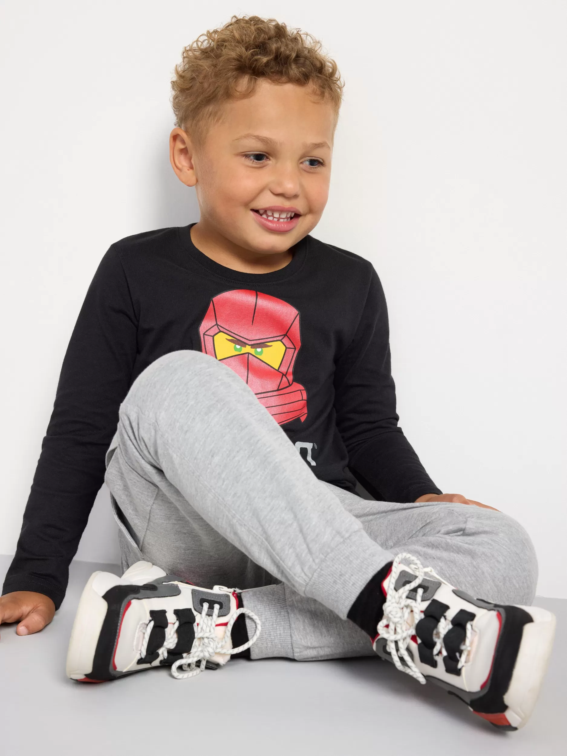 Lindex Topper & T-Skjorter<Langermet Overdel Med Lego-Trykk Off Black