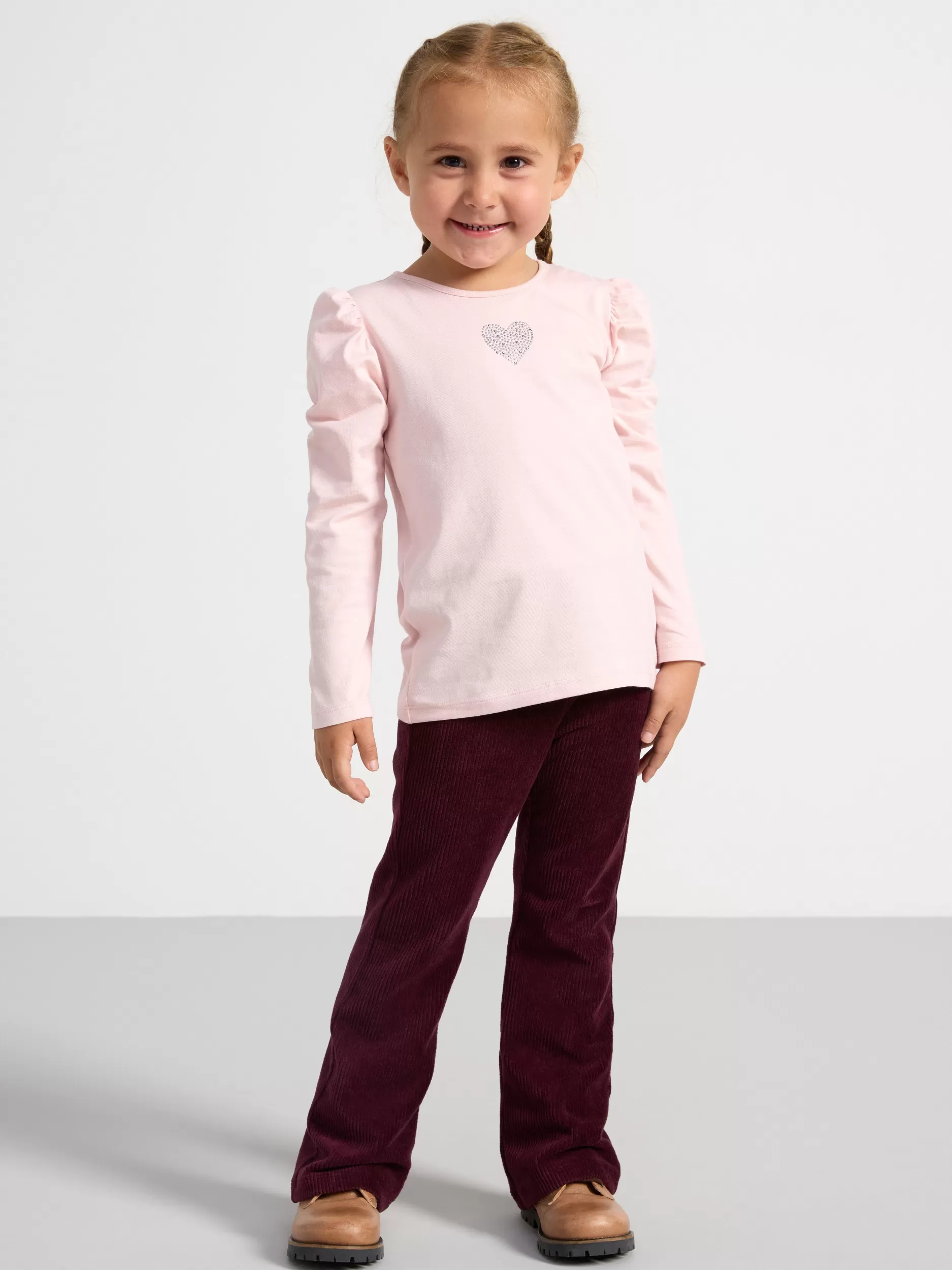 Lindex Topper & T-Skjorter<Langermet Overdel Med Rhinsteiner Light Dusty Pink