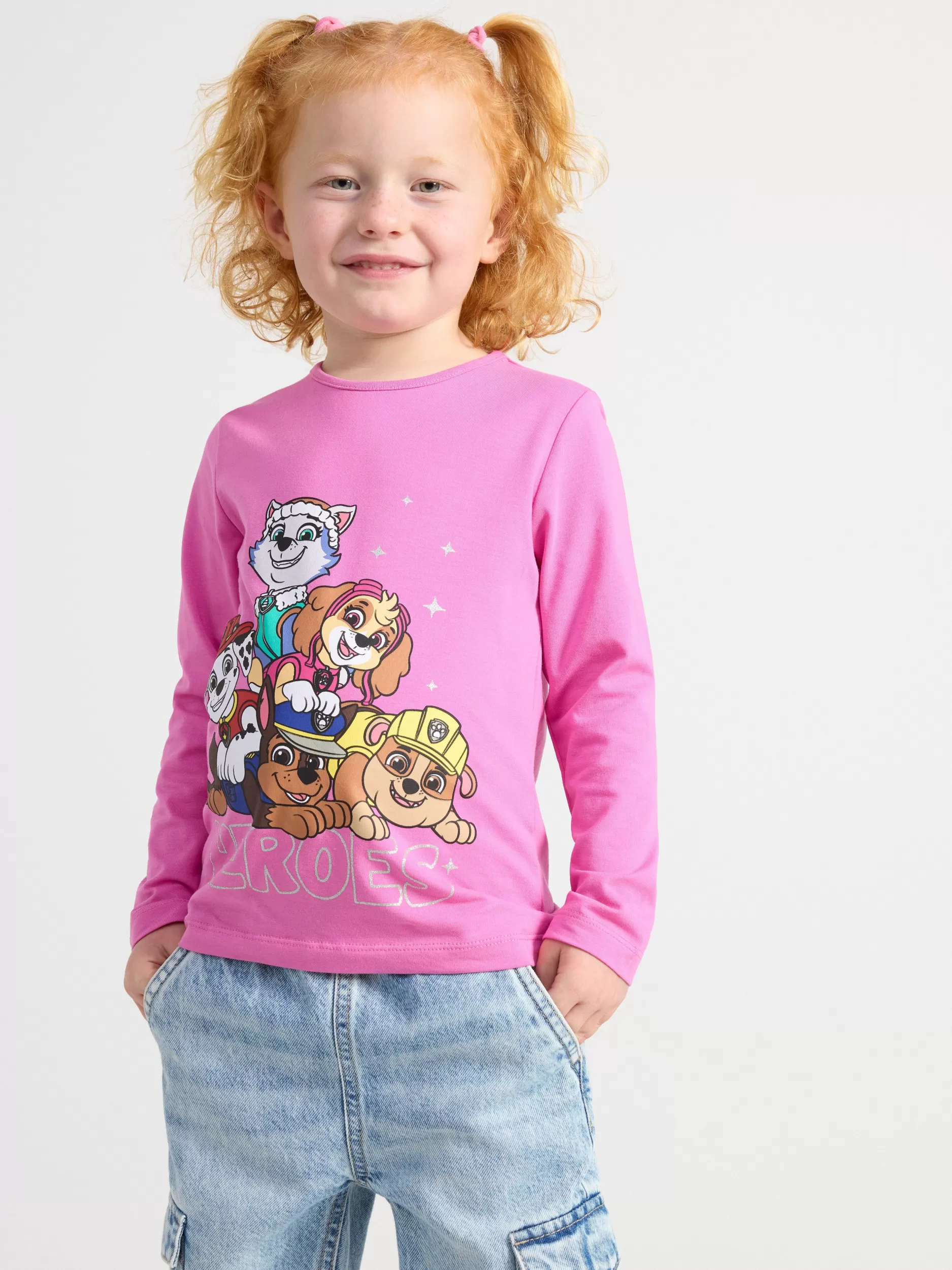 Lindex Topper & T-Skjorter<Langermet Overdel Med Trykk Pink