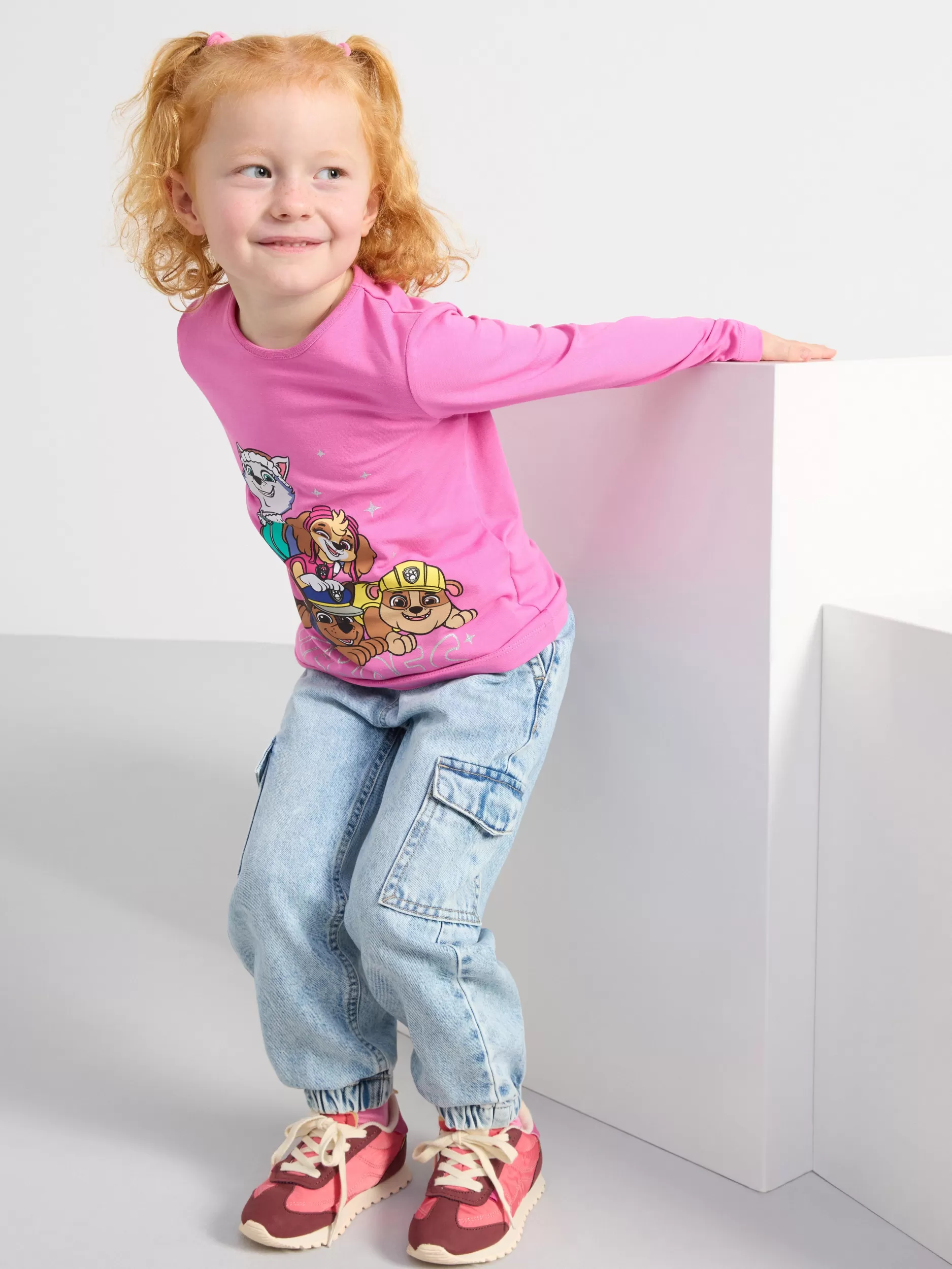 Lindex Topper & T-Skjorter<Langermet Overdel Med Trykk Pink