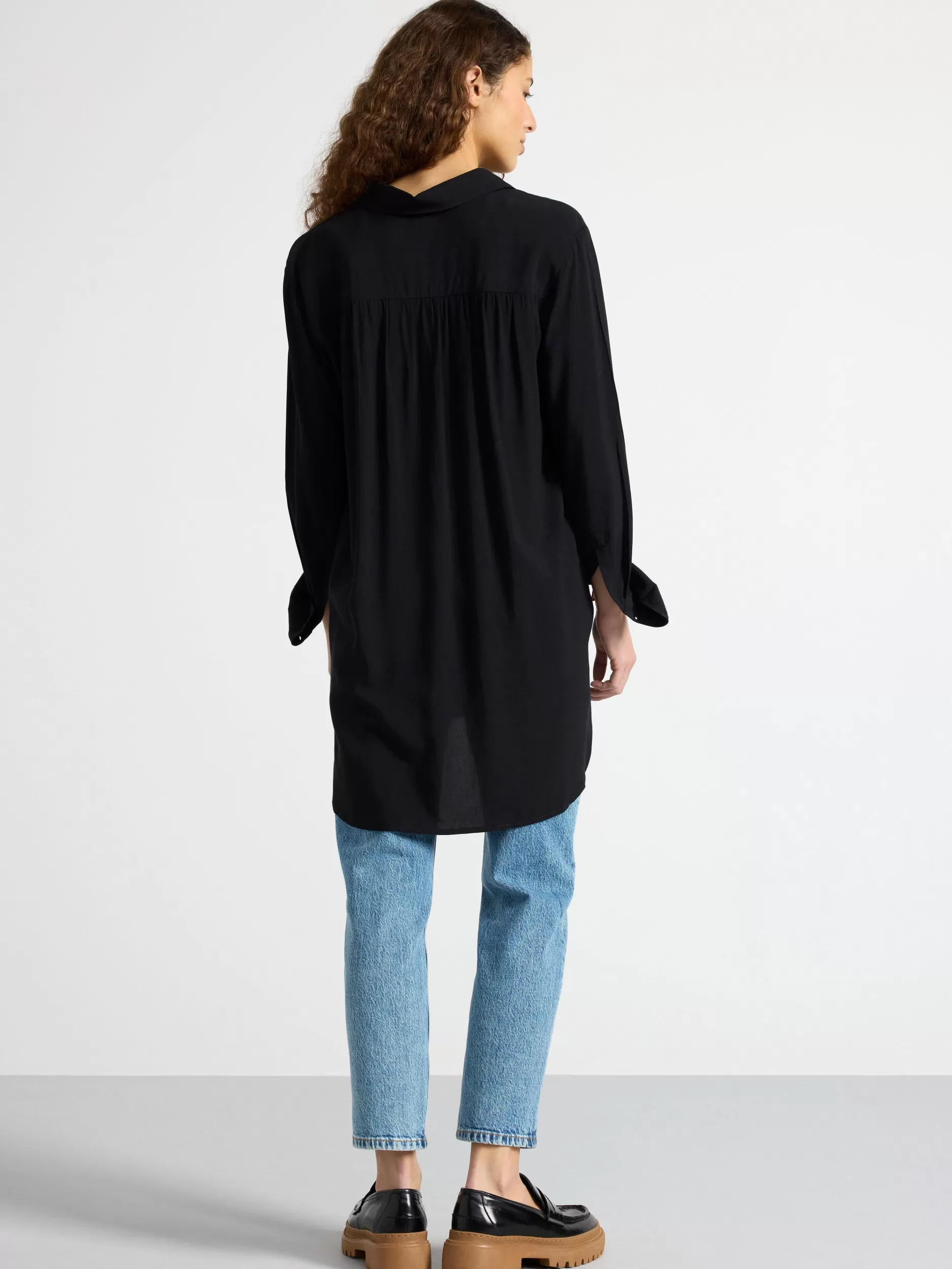 Lindex Bluser & Skjorter<Langermet Skjørte Black