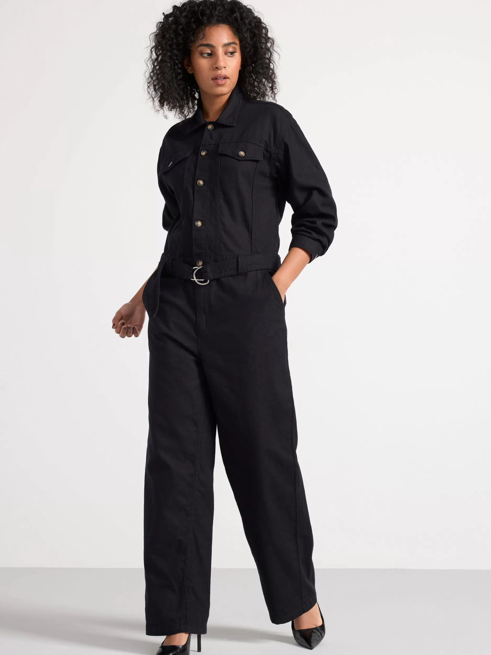 Lindex Bukser<Langermet Tvilljumpsuit Black