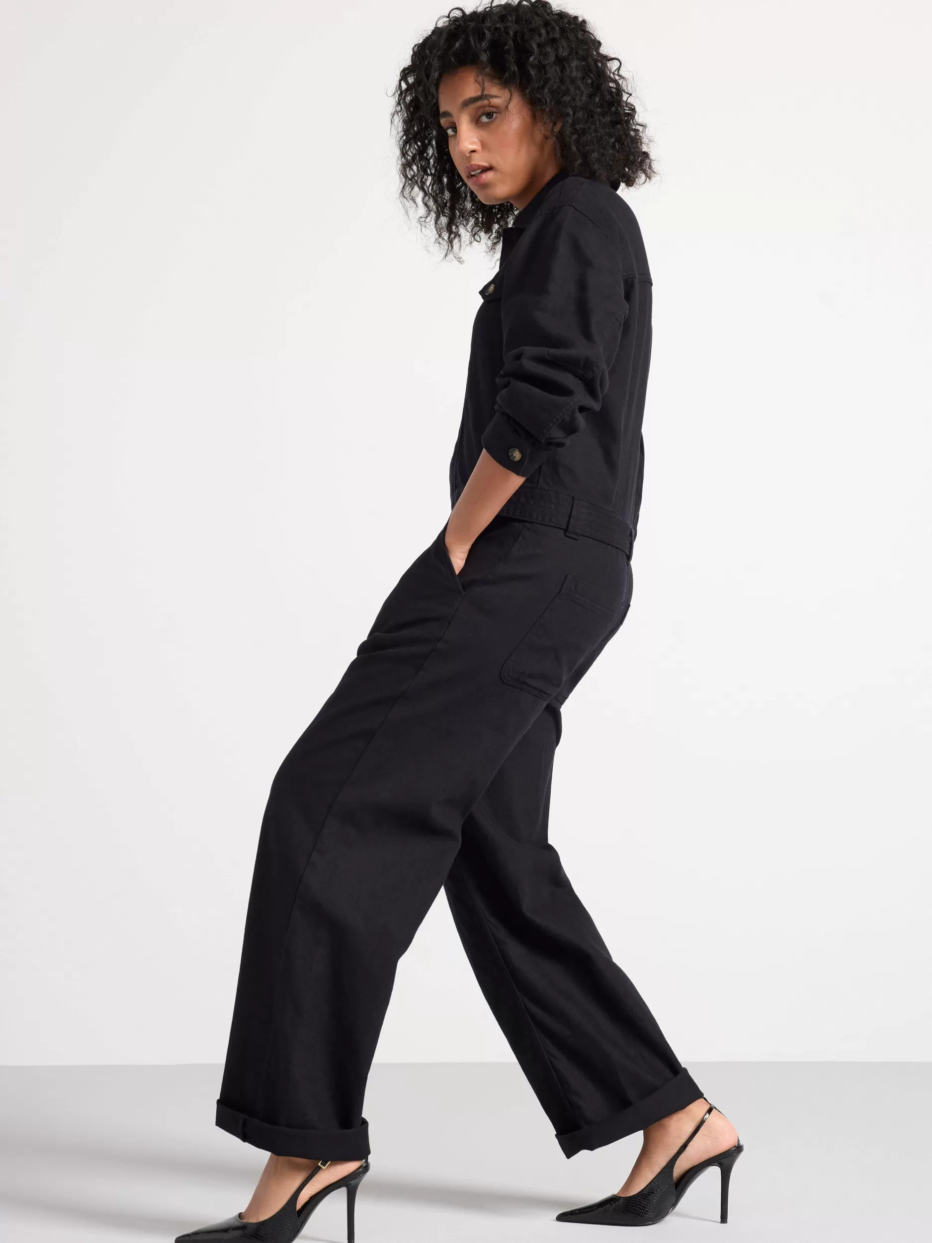 Lindex Bukser<Langermet Tvilljumpsuit Black