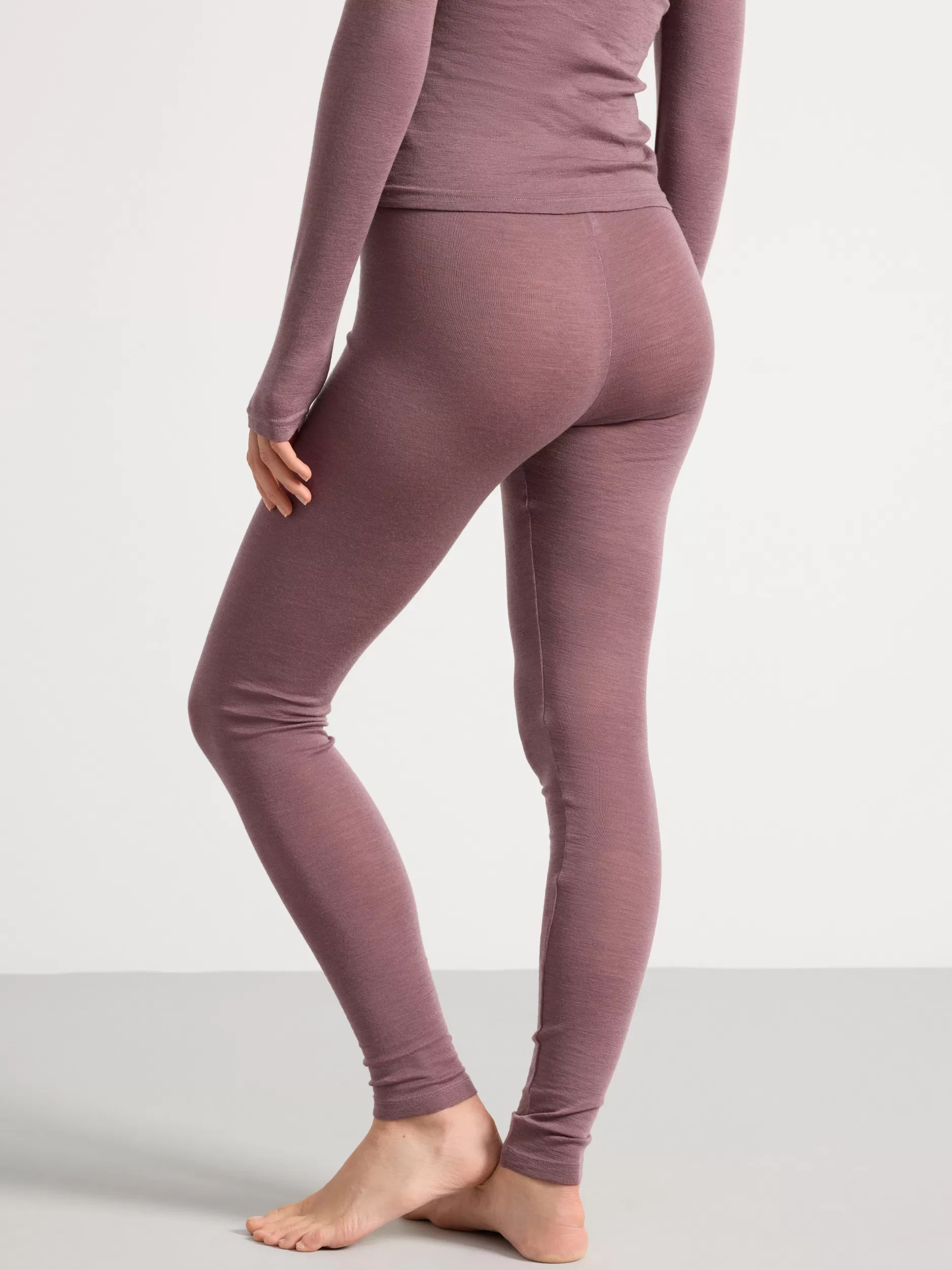 Lindex Ullundertøy<Leggings I Merinoull Dusty Lilac