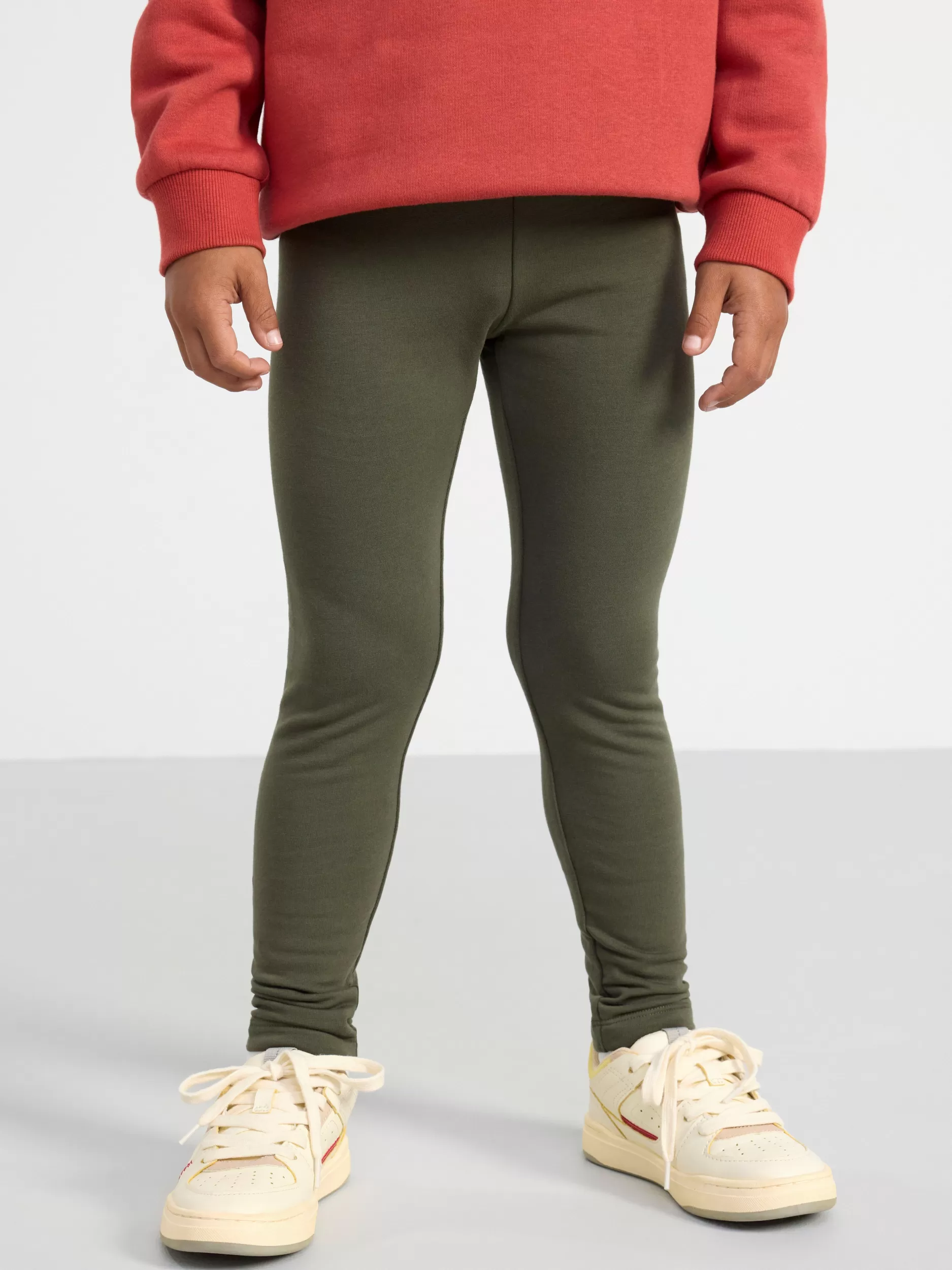 Lindex Basisplagg 3 For 2<Leggings Med Borstet Innside Dark Khaki Green