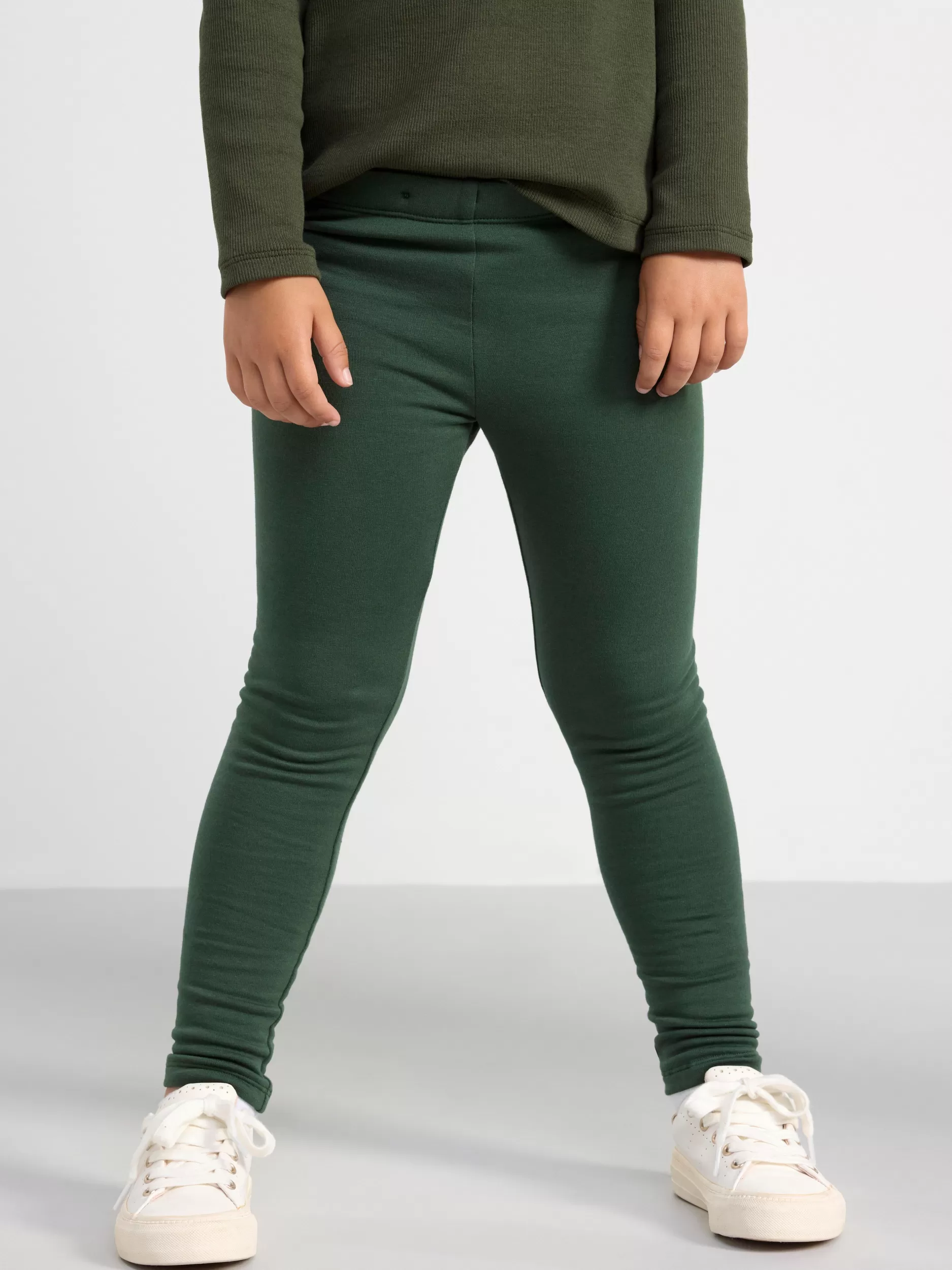 Lindex Basisplagg 3 For 2<Leggings Med Borstet Innside Dark Dusty Green