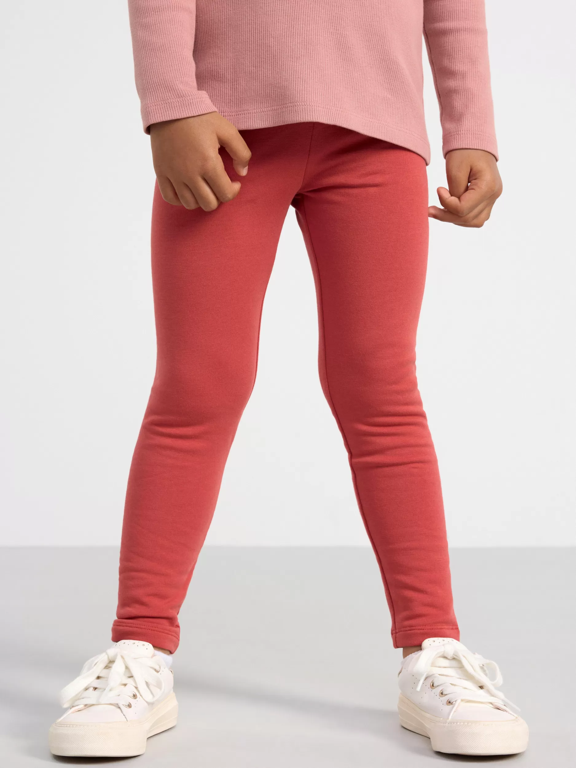 Lindex Basisplagg 3 For 2<Leggings Med Borstet Innside Dark Dusty Red