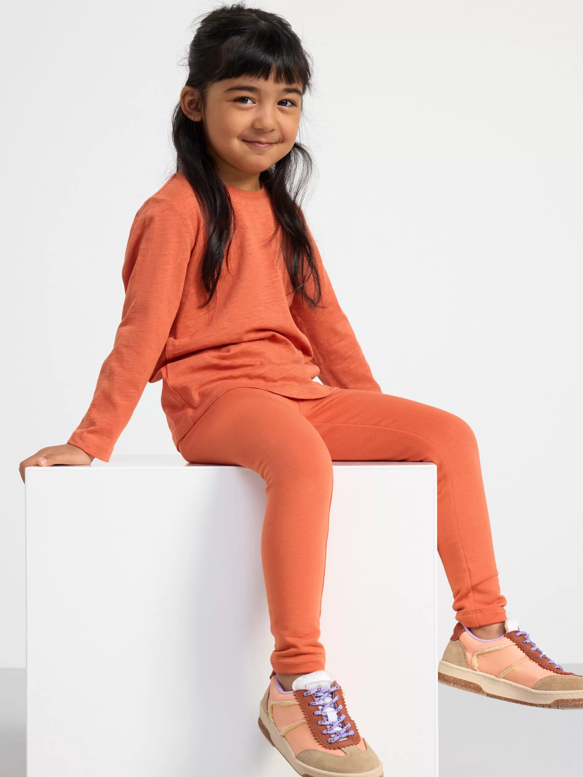Lindex Basisplagg 3 For 2<Leggings Med Borstet Innside Dusty Orange