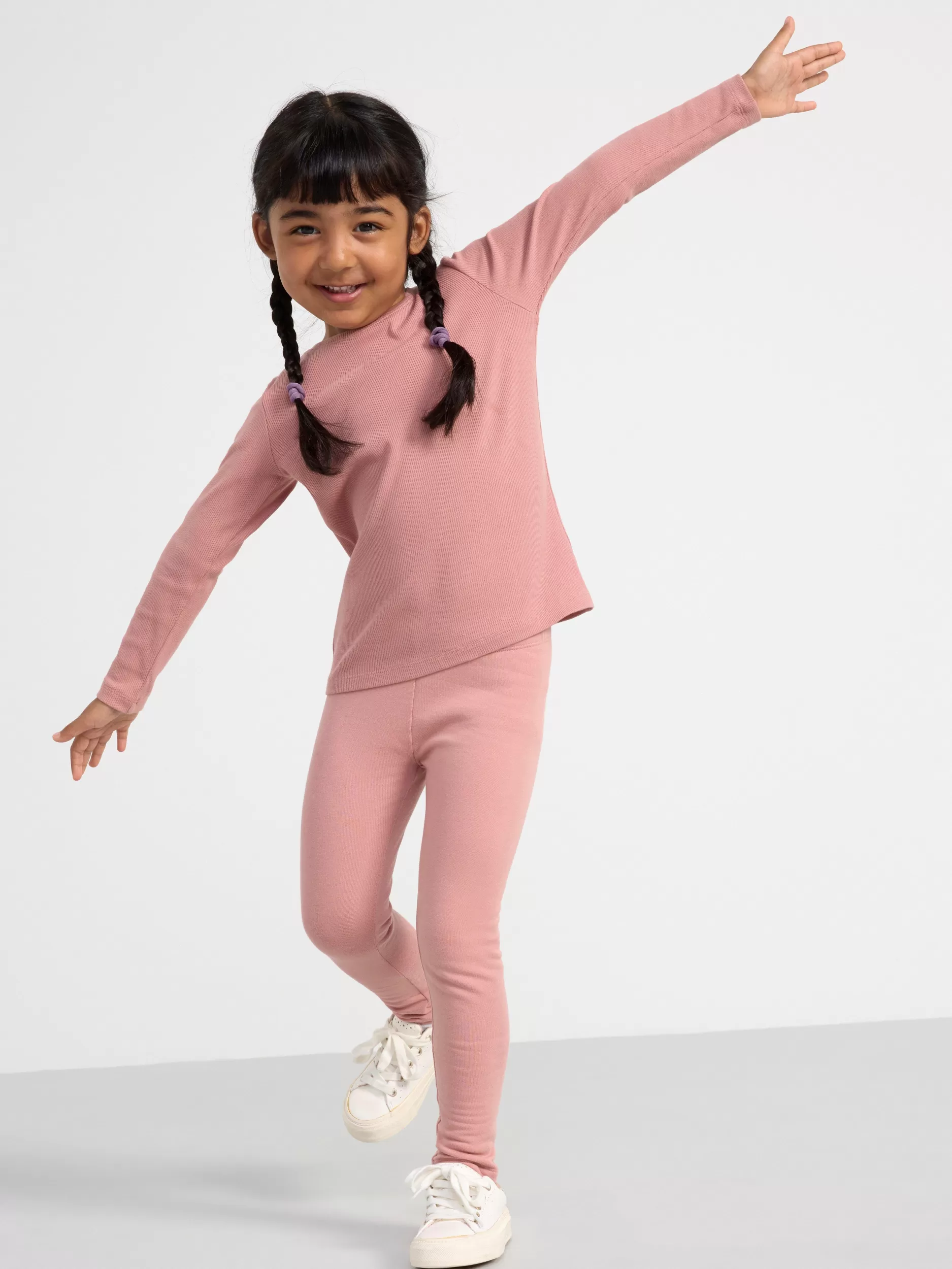 Lindex Basisplagg 3 For 2<Leggings Med Borstet Innside Dusty Pink