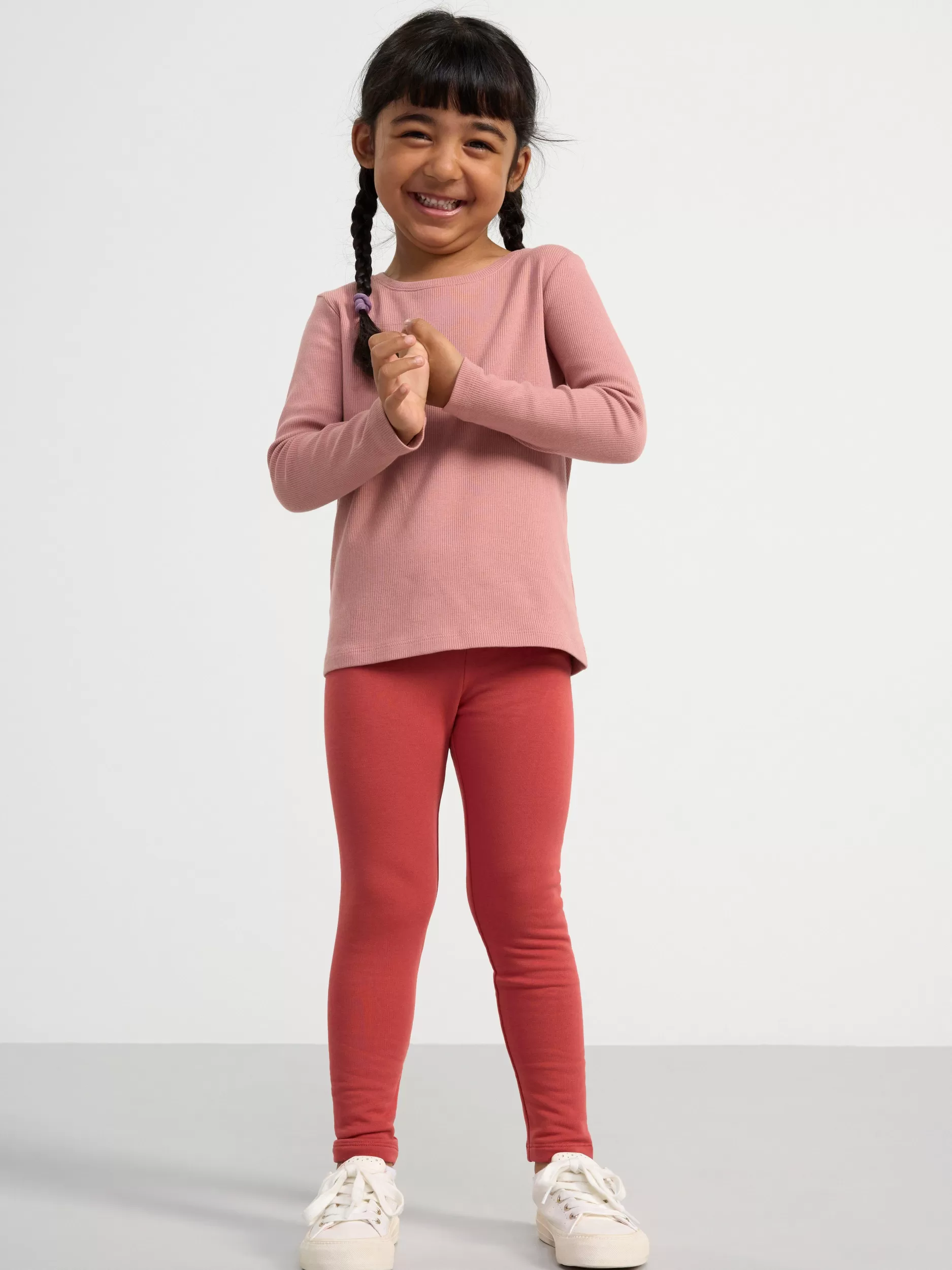 Lindex Basisplagg 3 For 2<Leggings Med Borstet Innside Dark Dusty Red