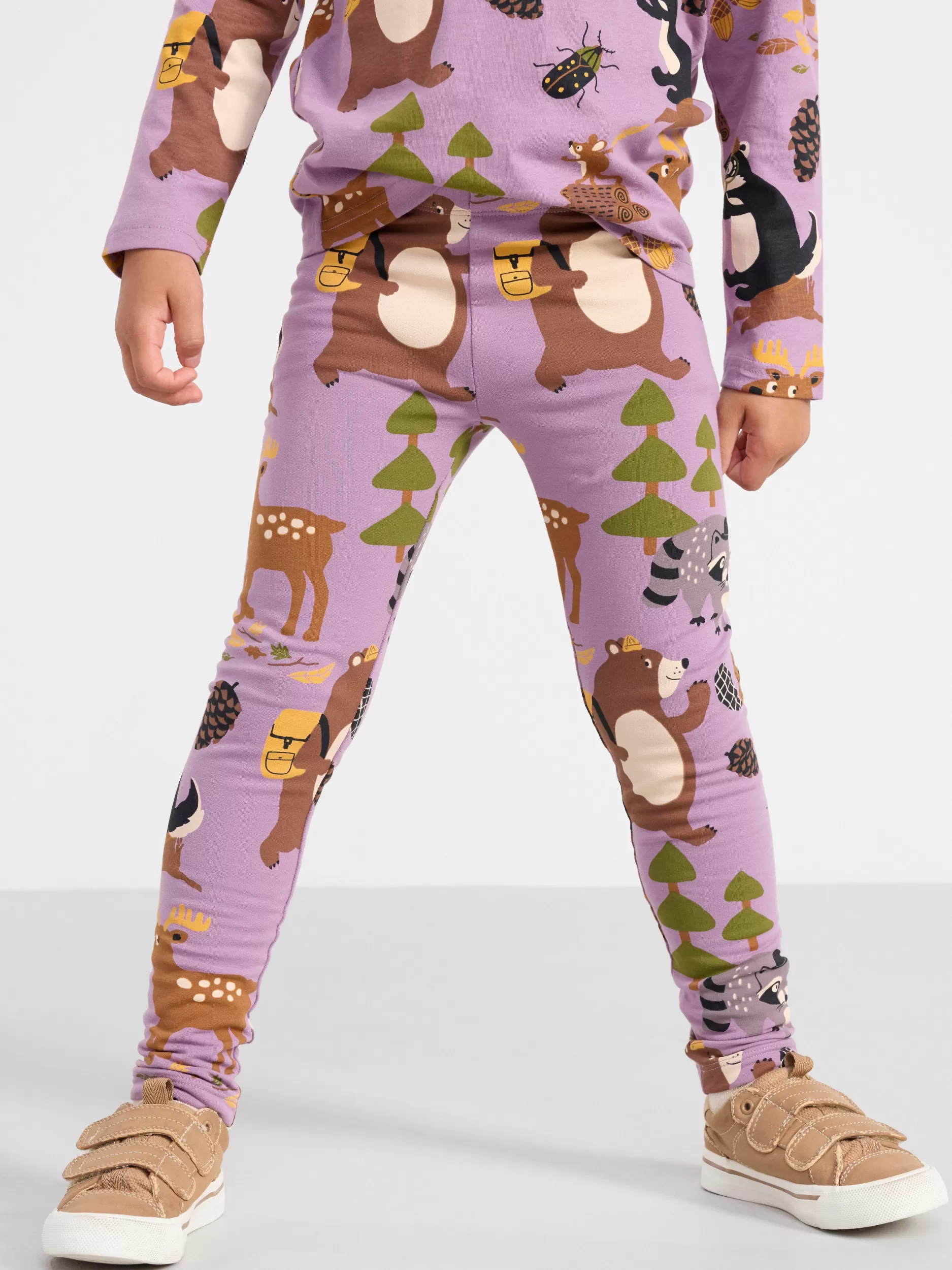 Lindex Bukser & Leggings<Leggings Med Dyretrykk Light Dusty Lilac