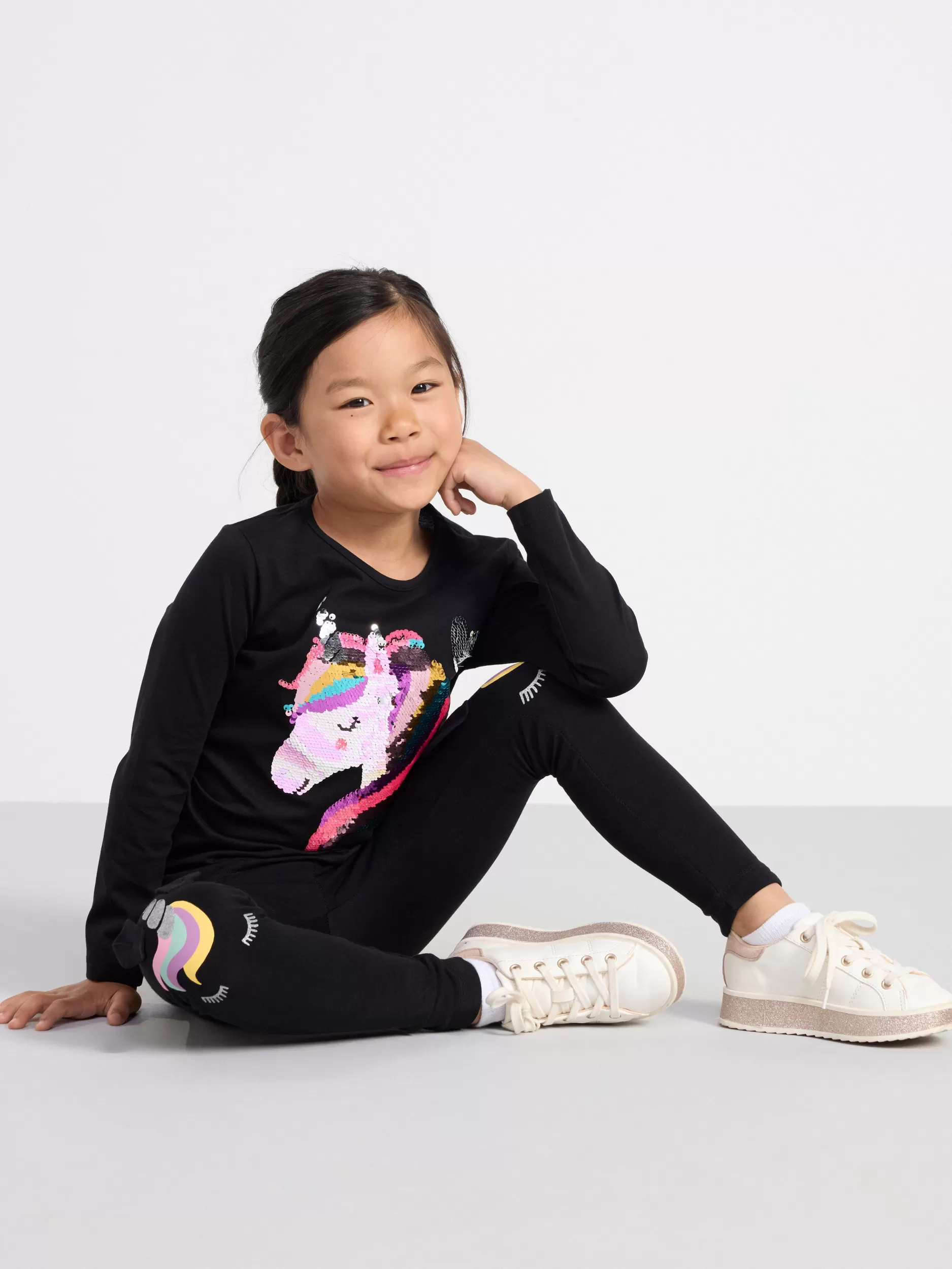 Lindex Bukser & Leggings<Leggings Med Enhjorninger Black