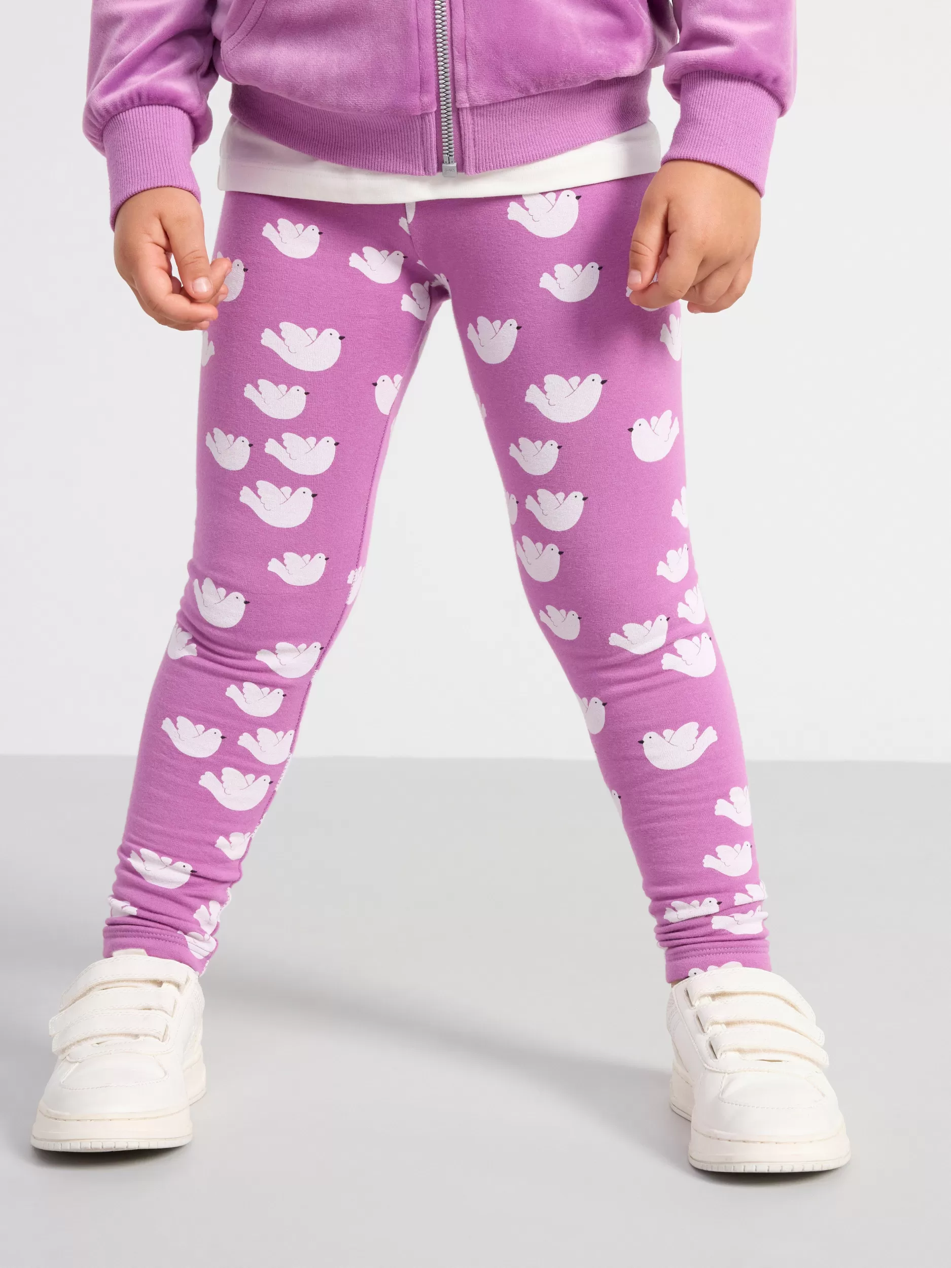 Lindex Bukser & Leggings<Leggings Med Heldekkende Monster Dark Dusty Lilac