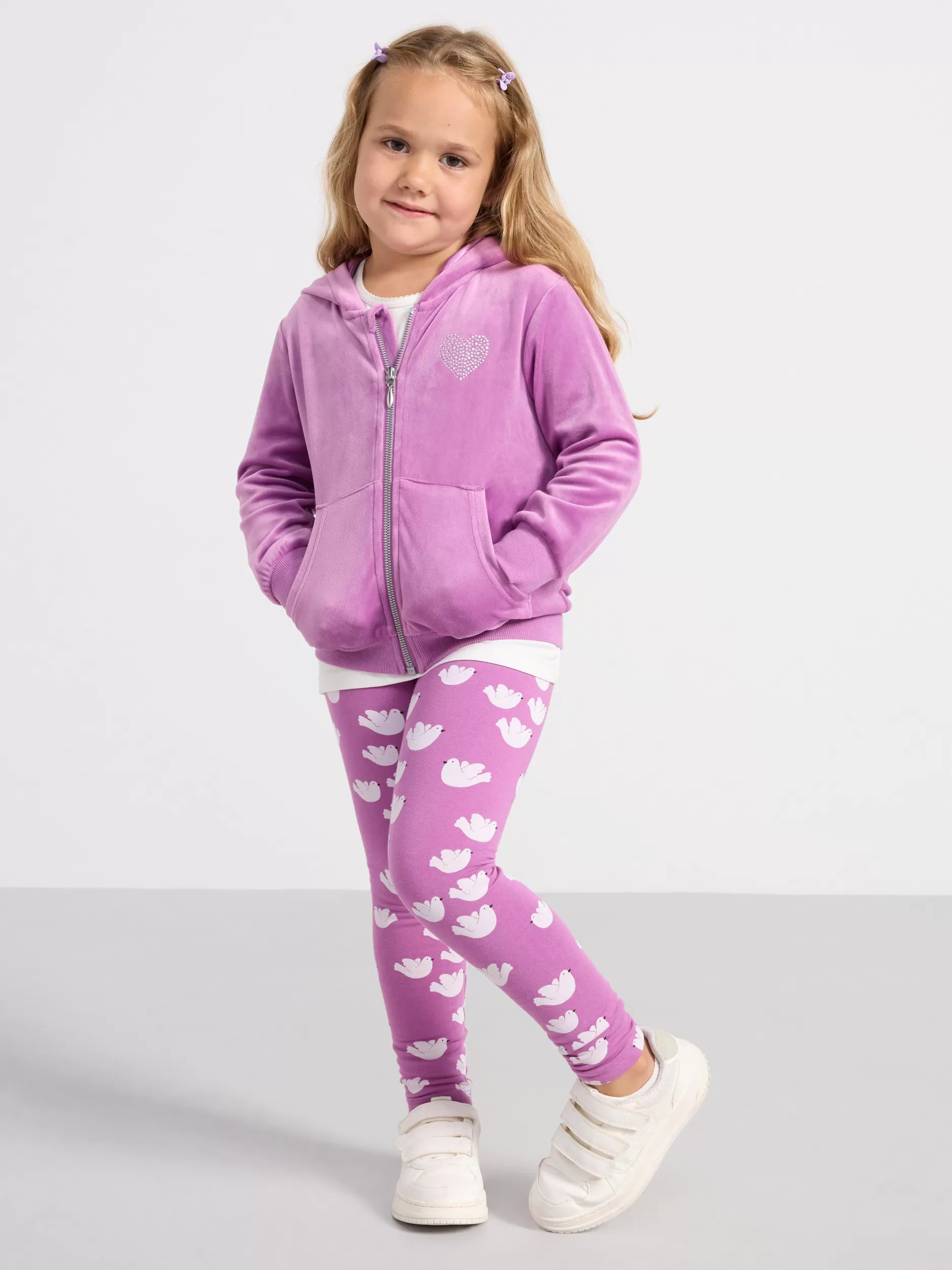 Lindex Bukser & Leggings<Leggings Med Heldekkende Monster Dark Dusty Lilac