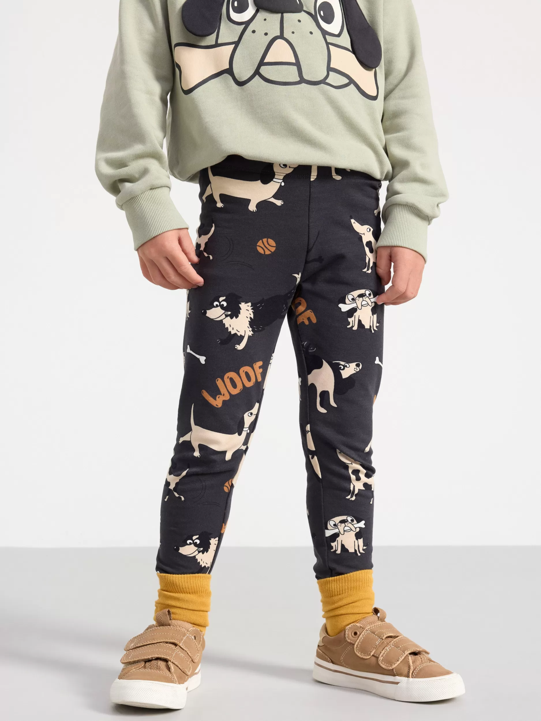 Lindex Bukser & Leggings<Leggings Med Hunder Offblack
