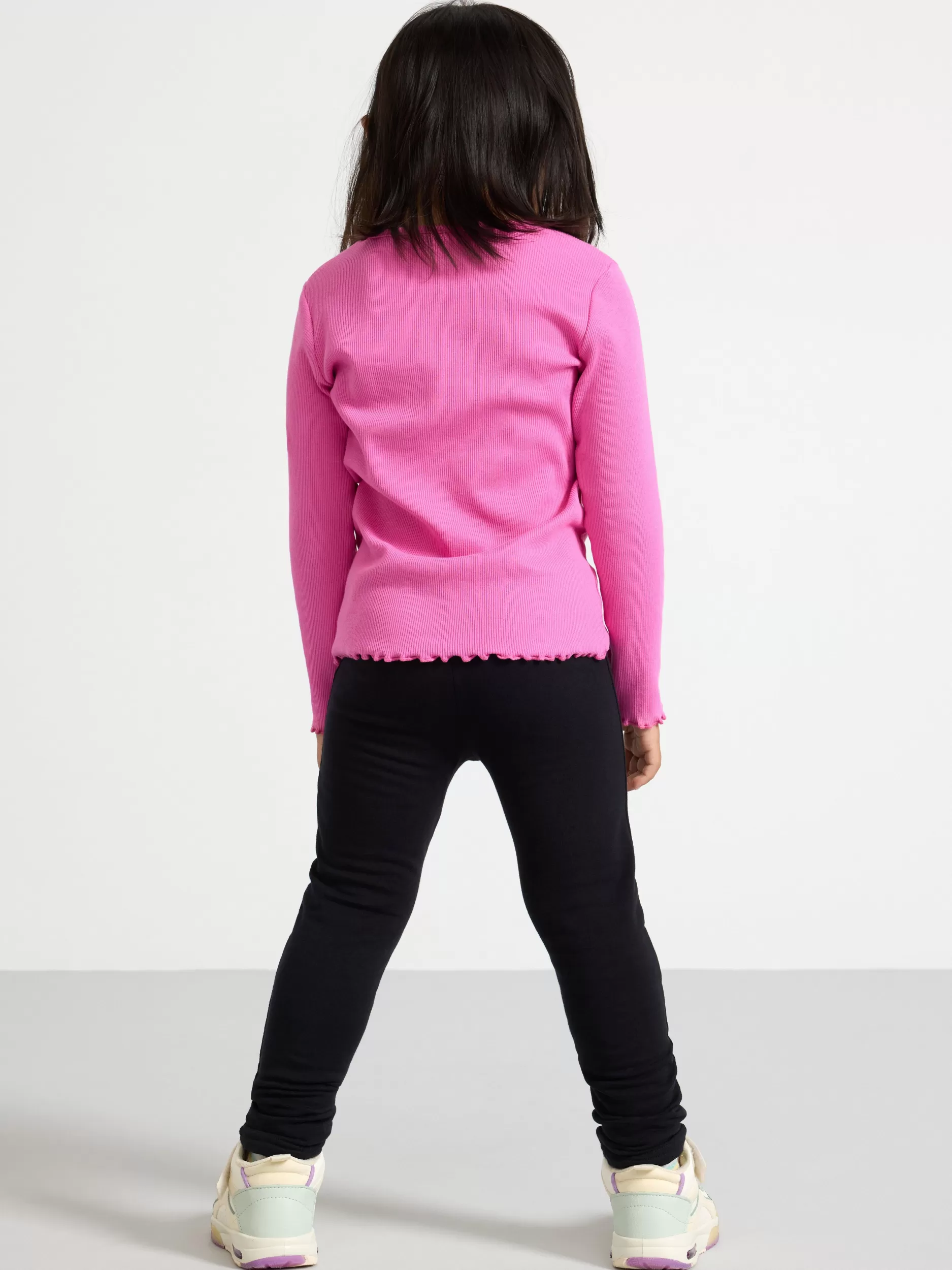 Lindex Bukser & Leggings<Leggings Med Knelapper Og Borstet Innside Black