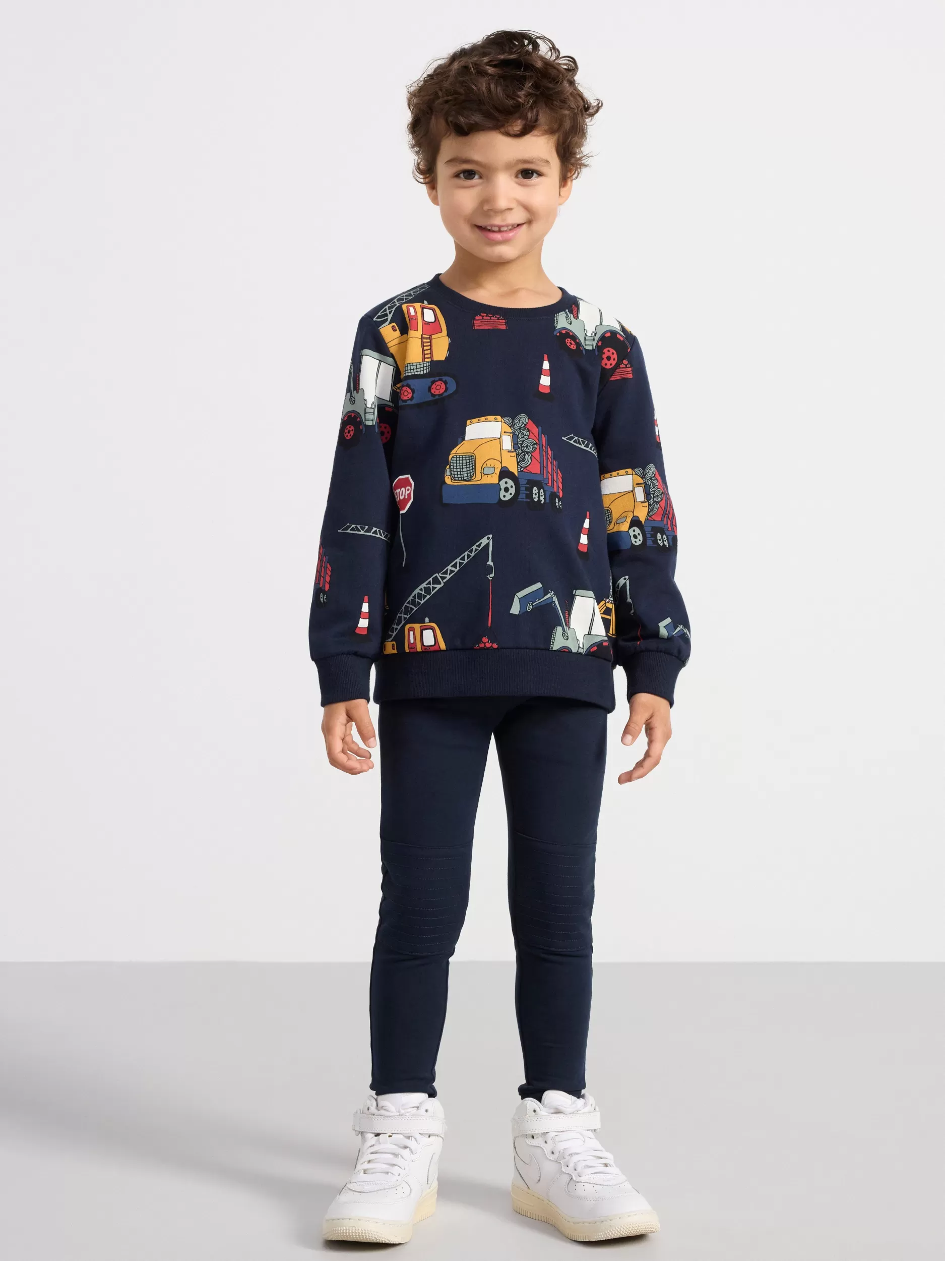 Lindex Bukser & Leggings<Leggings Med Knelapper Og Borstet Innside Dark Navy