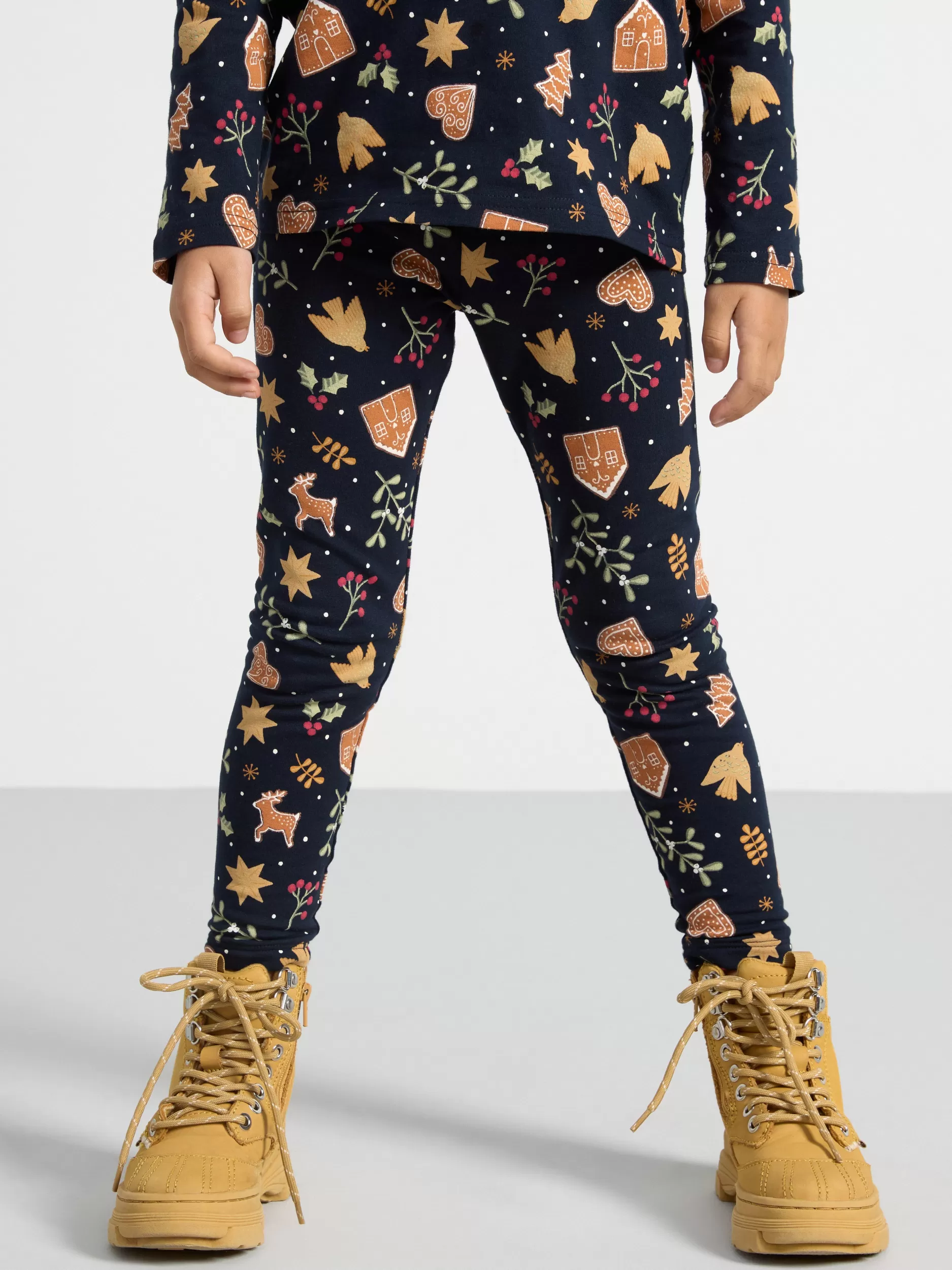 Lindex Bukser & Leggings<Leggings Med Pepperkaker Dark Navy