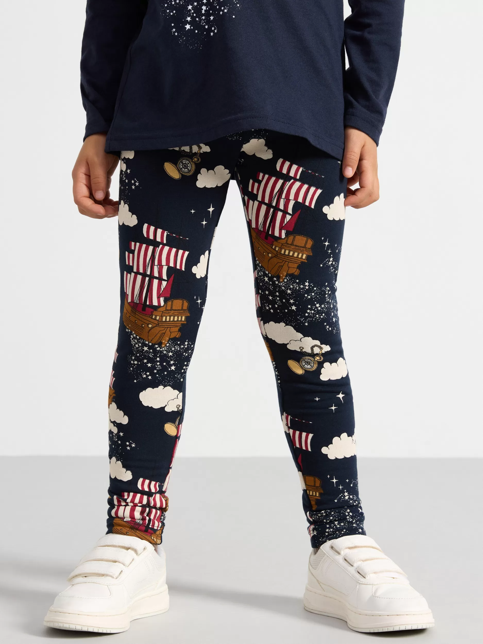 Lindex Bukser & Leggings<Leggings Med Trykk Dark Navy