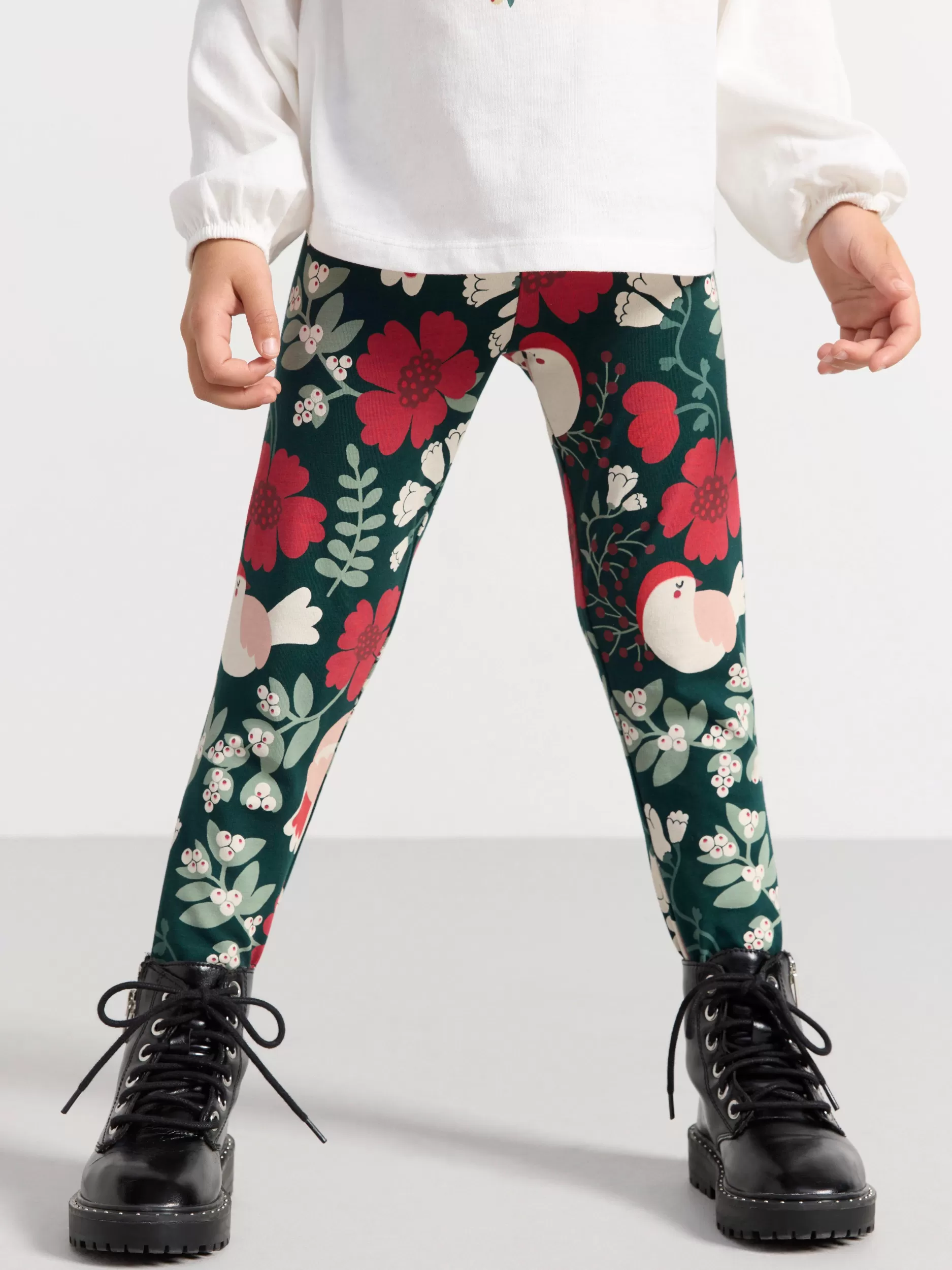 Lindex Bukser & Leggings<Leggings Med Trykk Dark Green