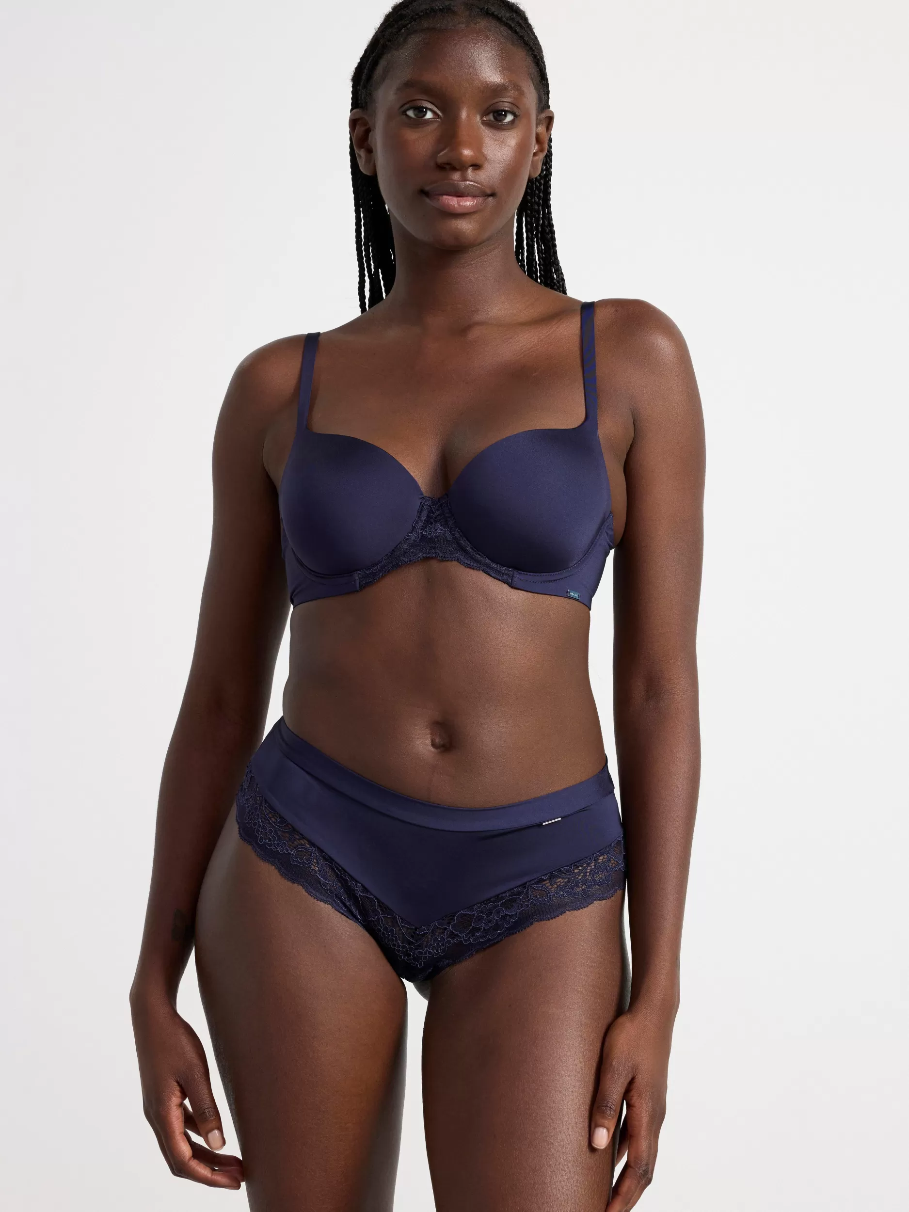 Lindex Bh<Lily T-Skjørte-Bh Dark Dusty Blue