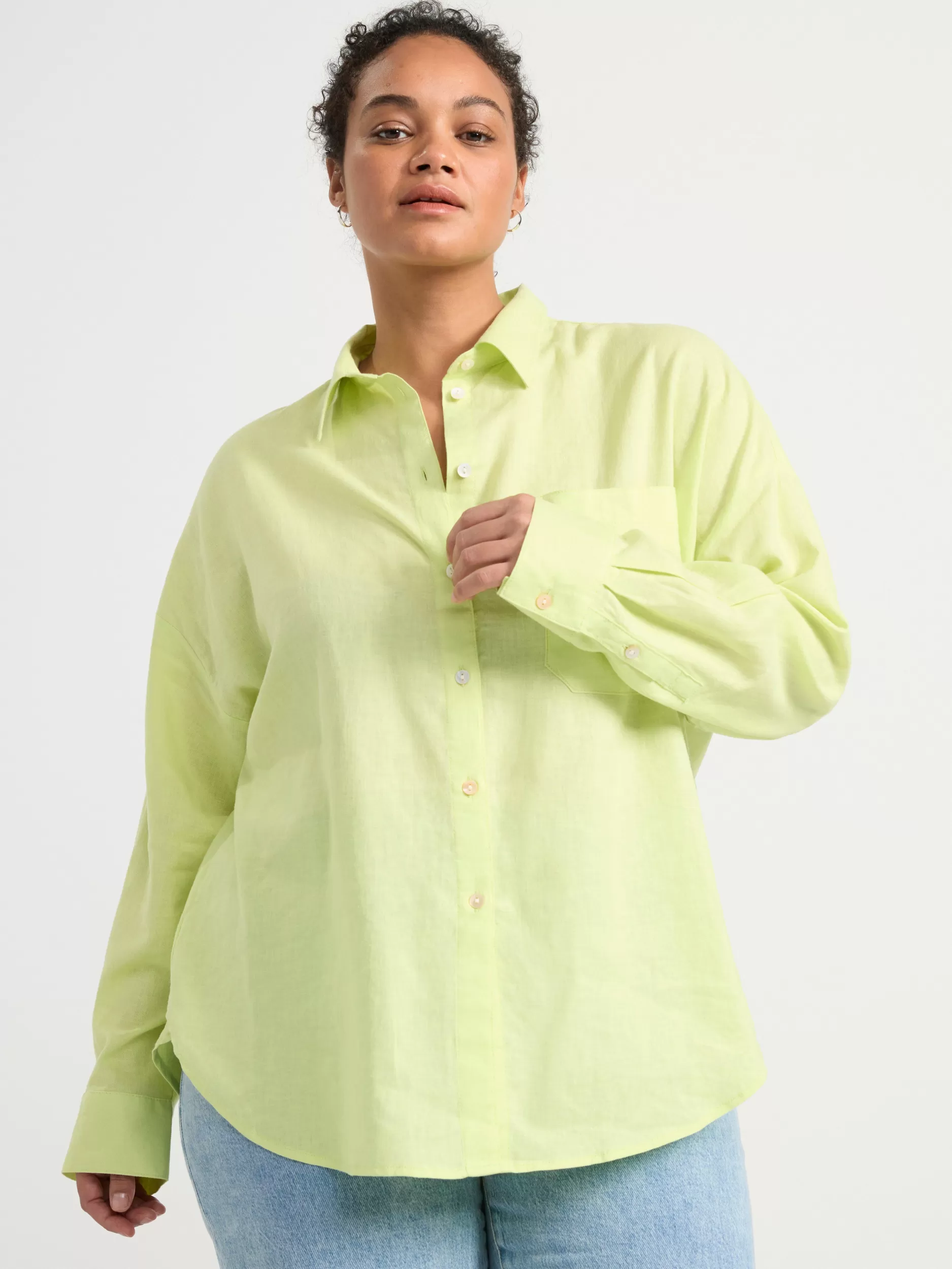 Lindex Bluser & Skjorter<LinSkjørte Light Green