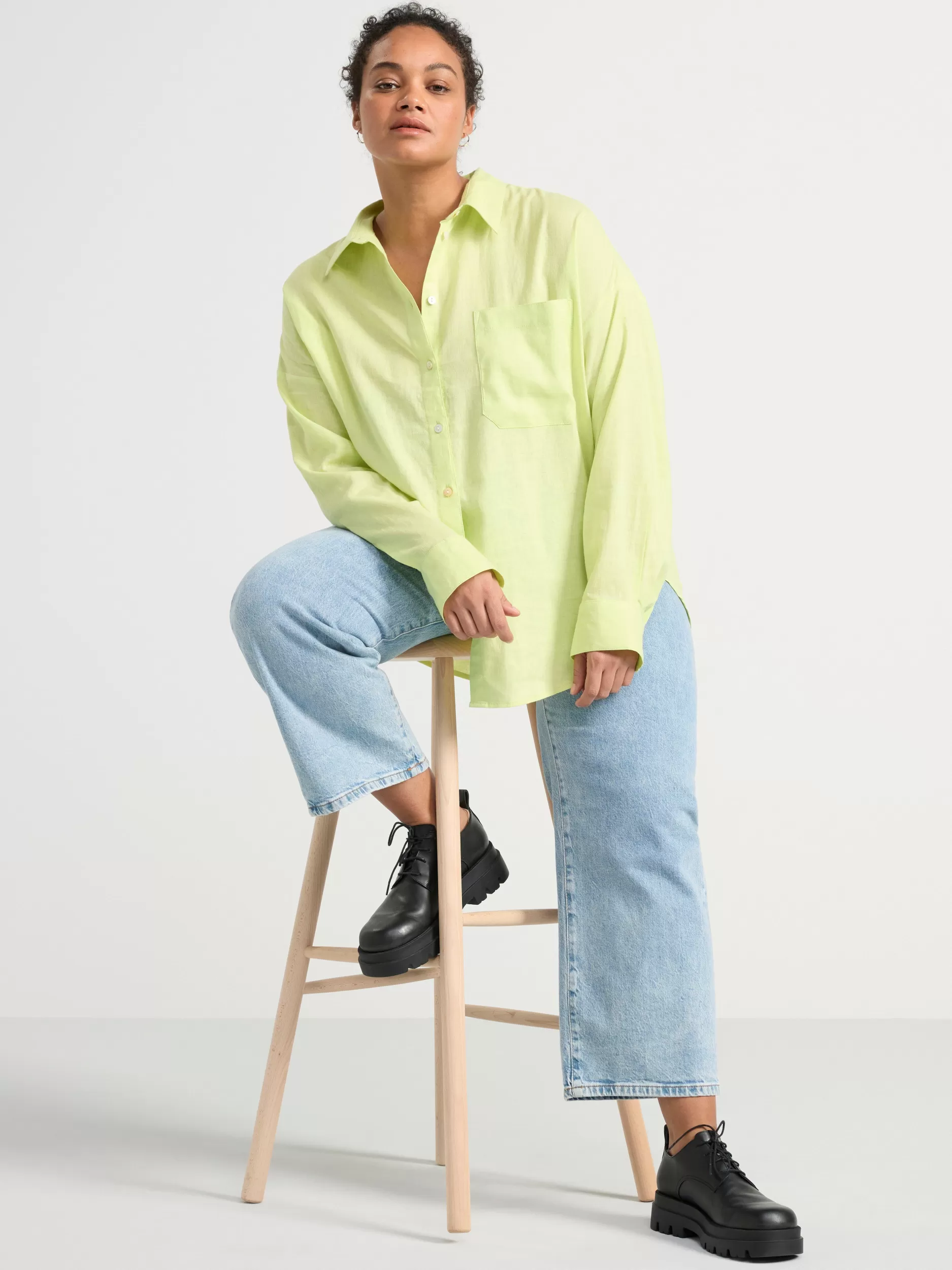 Lindex Bluser & Skjorter<LinSkjørte Light Green