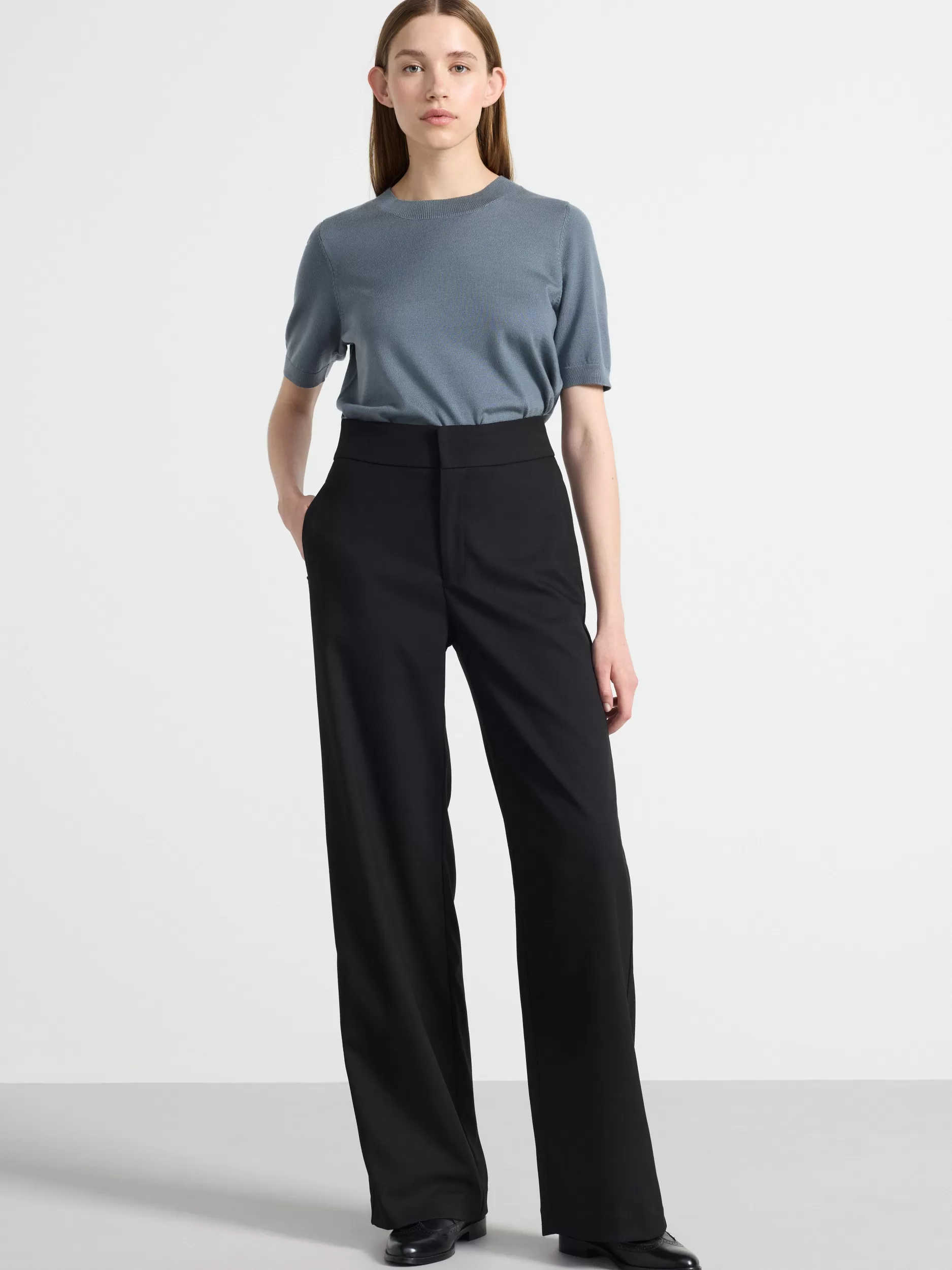 Lindex Bukser<Lykke The Wide Bukser Med Ekstra Langt Bein Black