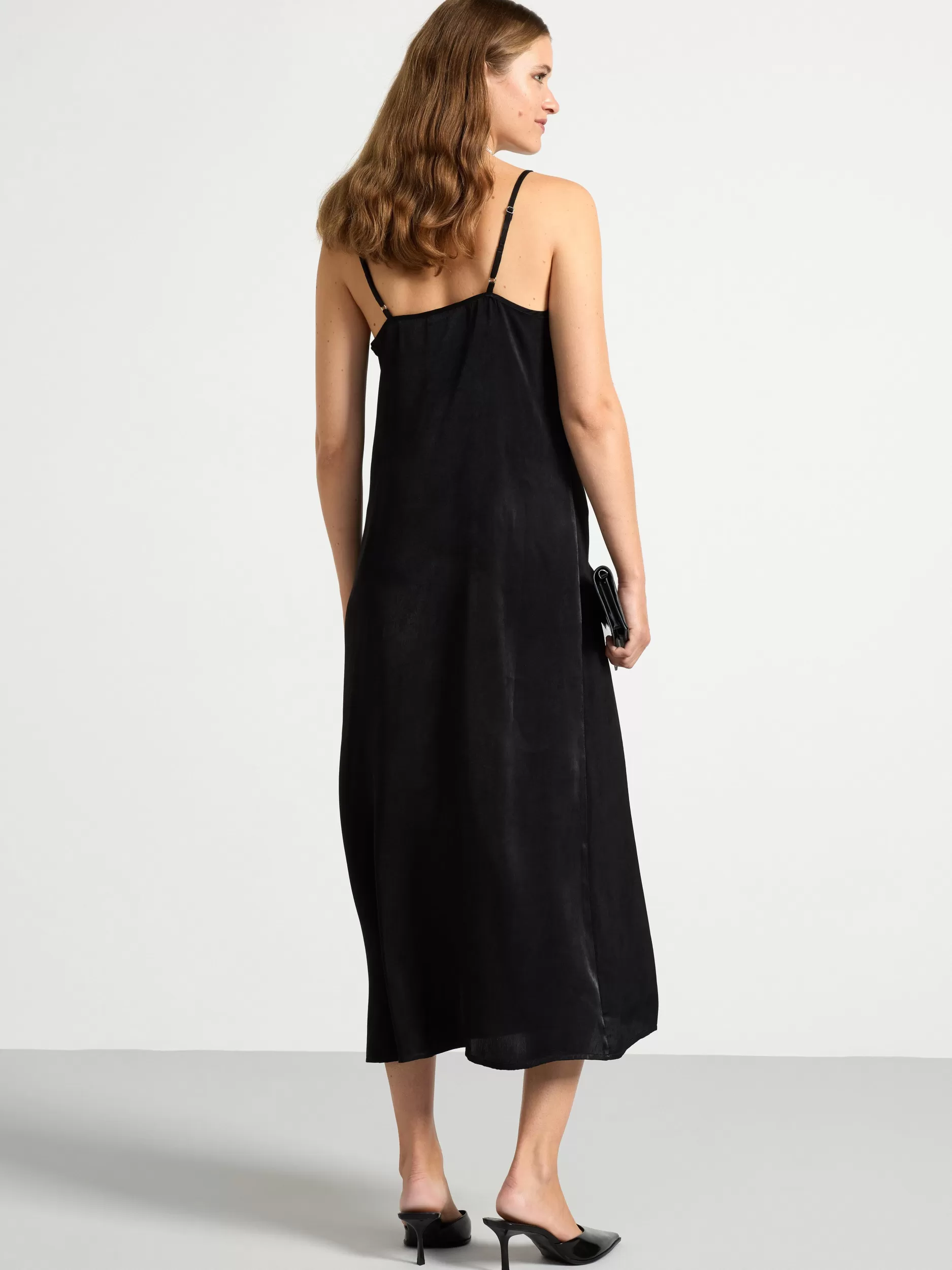 Lindex Kjoler<Maxikjole Med Blonder Black