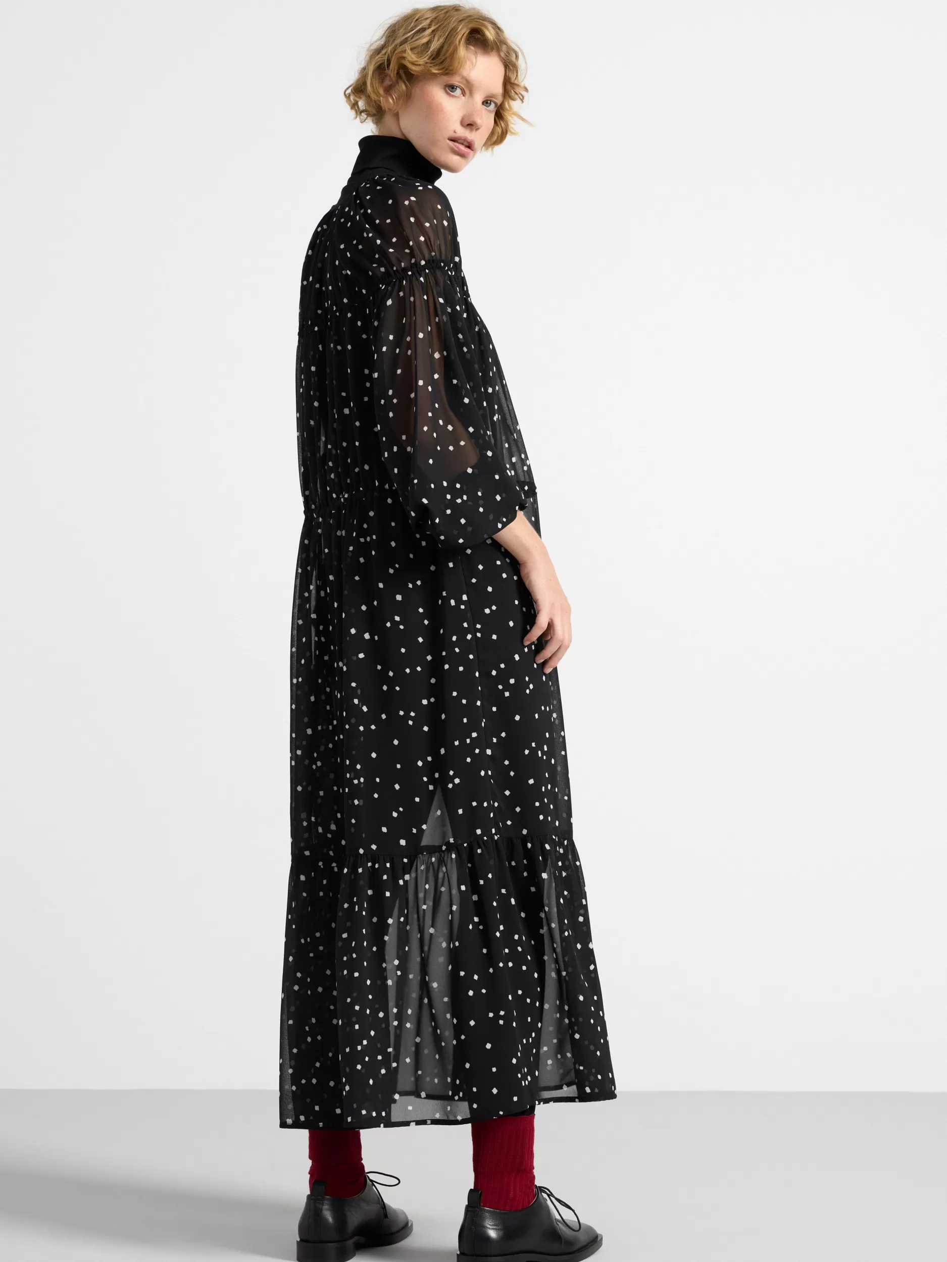 Lindex Kjoler<Maxikjole Med Puffermer Black