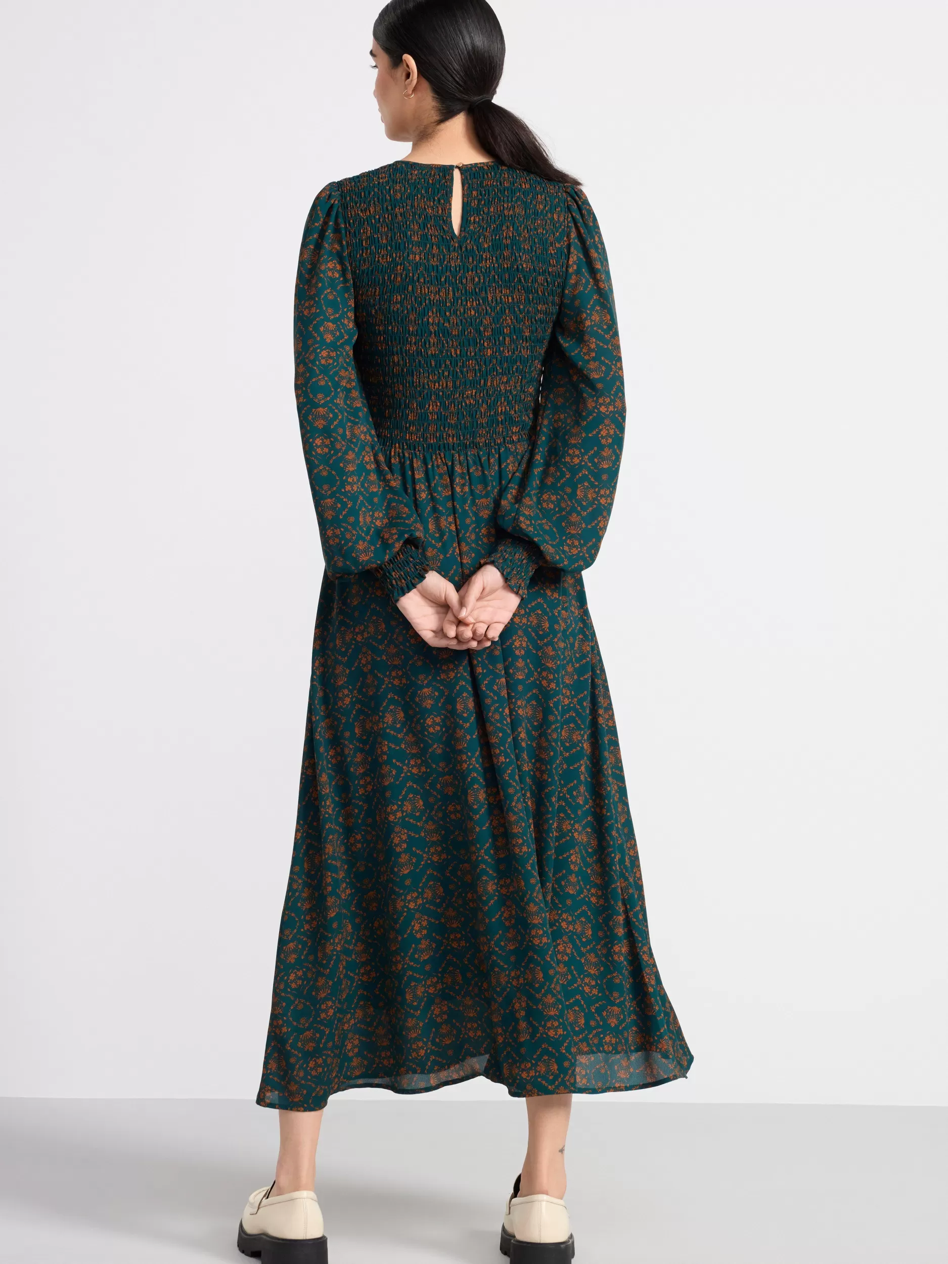 Lindex Kjoler<Maxikjole Med Vaffelsom Dark Green