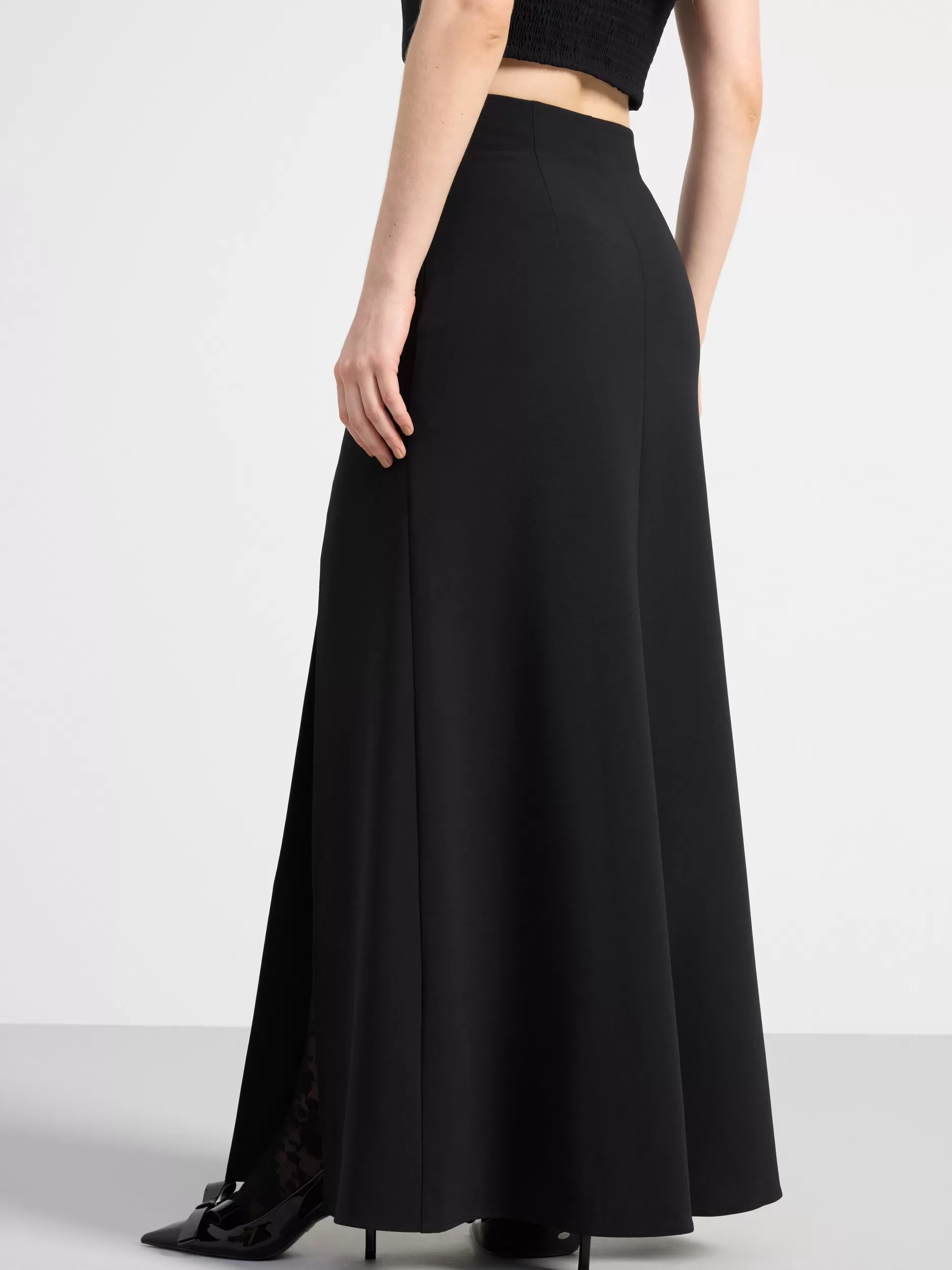 Lindex Skjørt<MaxiSkjørt Med Splitt Black
