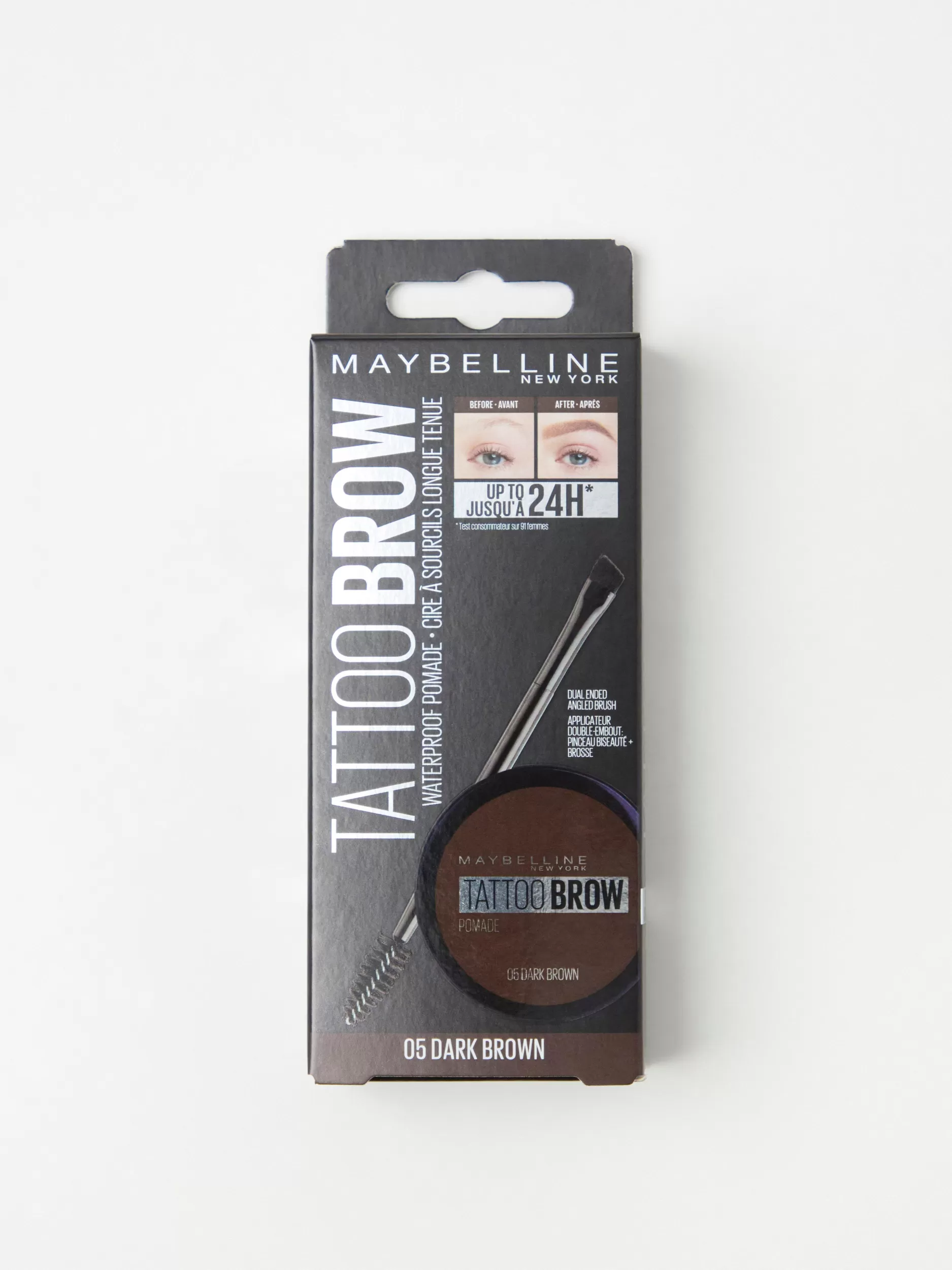 Lindex Øyenbryn<Maybelline Tattoo Brow Pomade Pot 5 Dark Brown