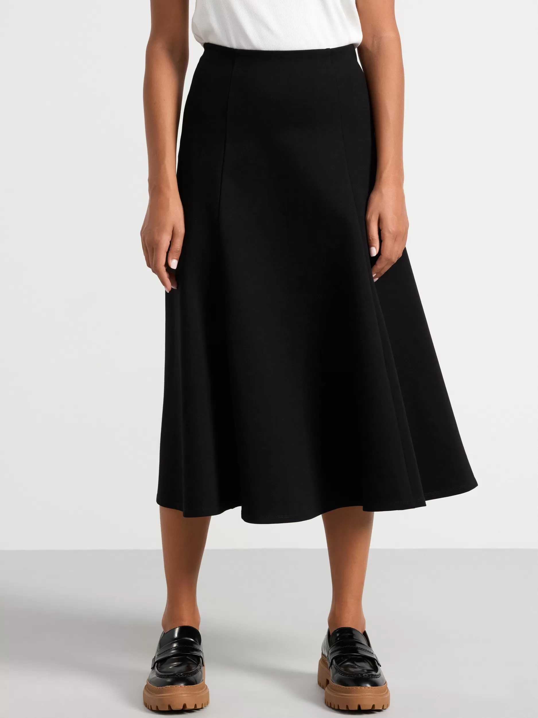 Lindex Skjørt<Midi Skjørt I Punto Black