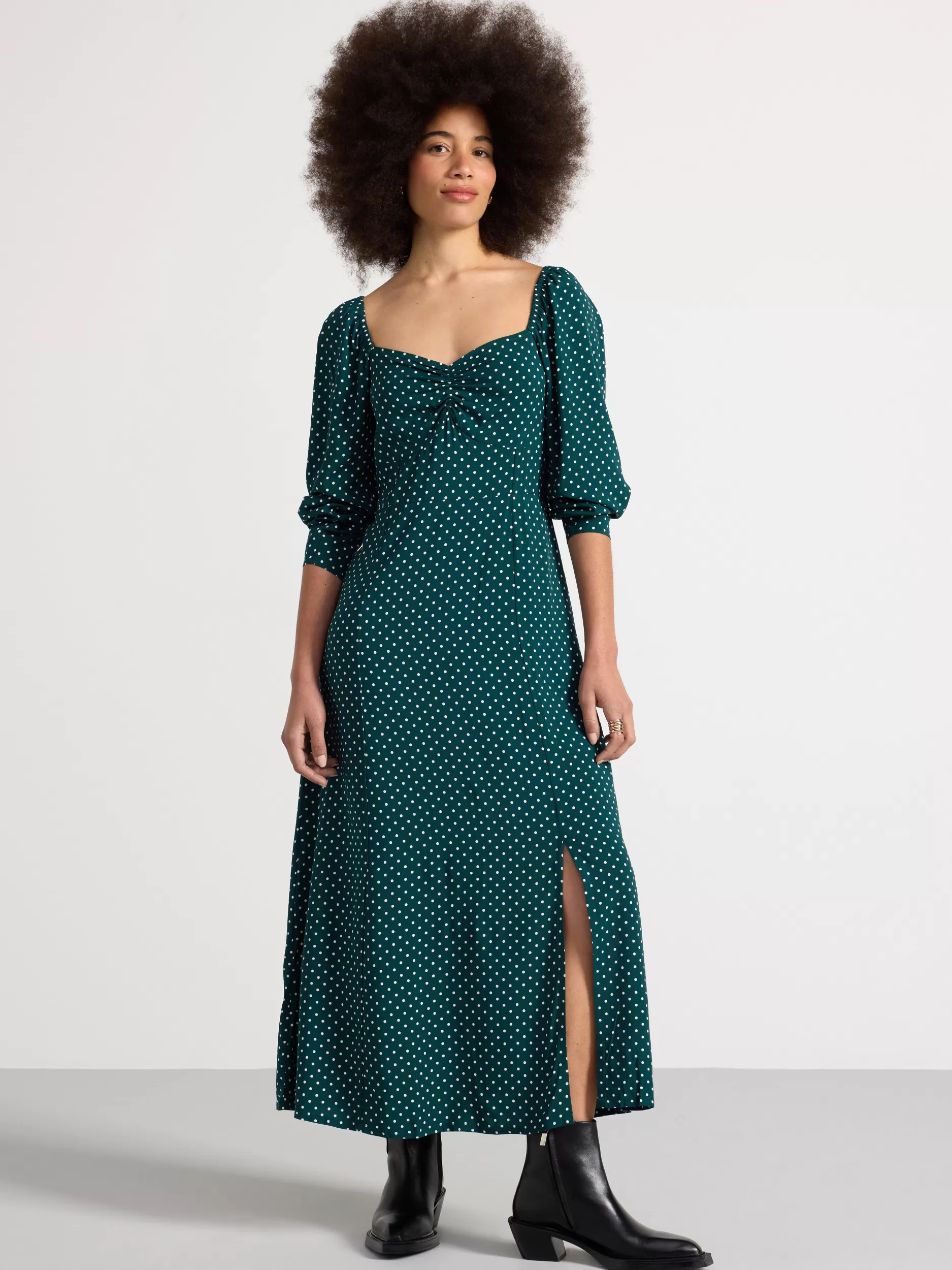 Lindex Kjoler<Midikjole Dark Green
