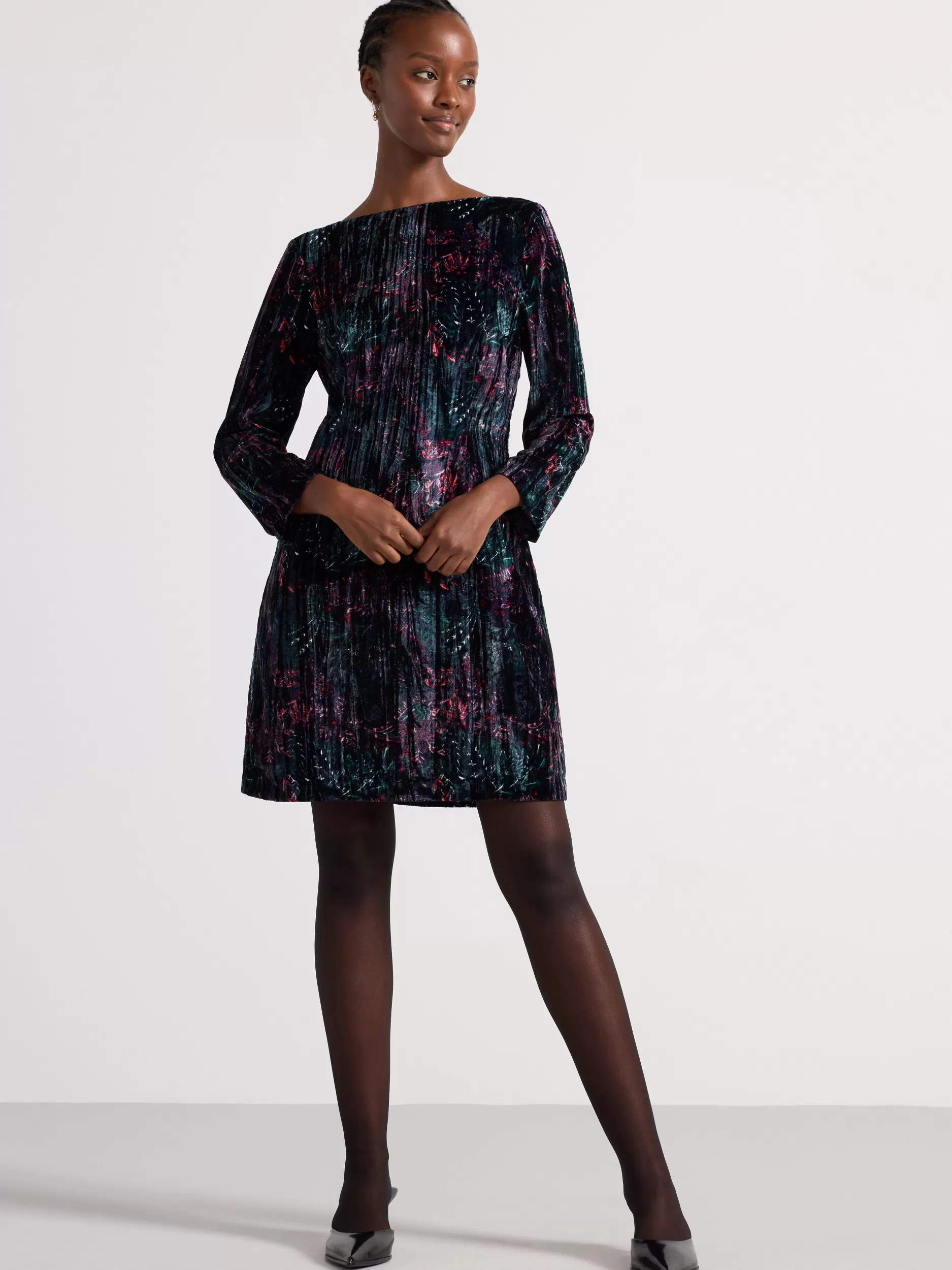 Lindex Kjoler<Midikjole I Floyel Dark Navy