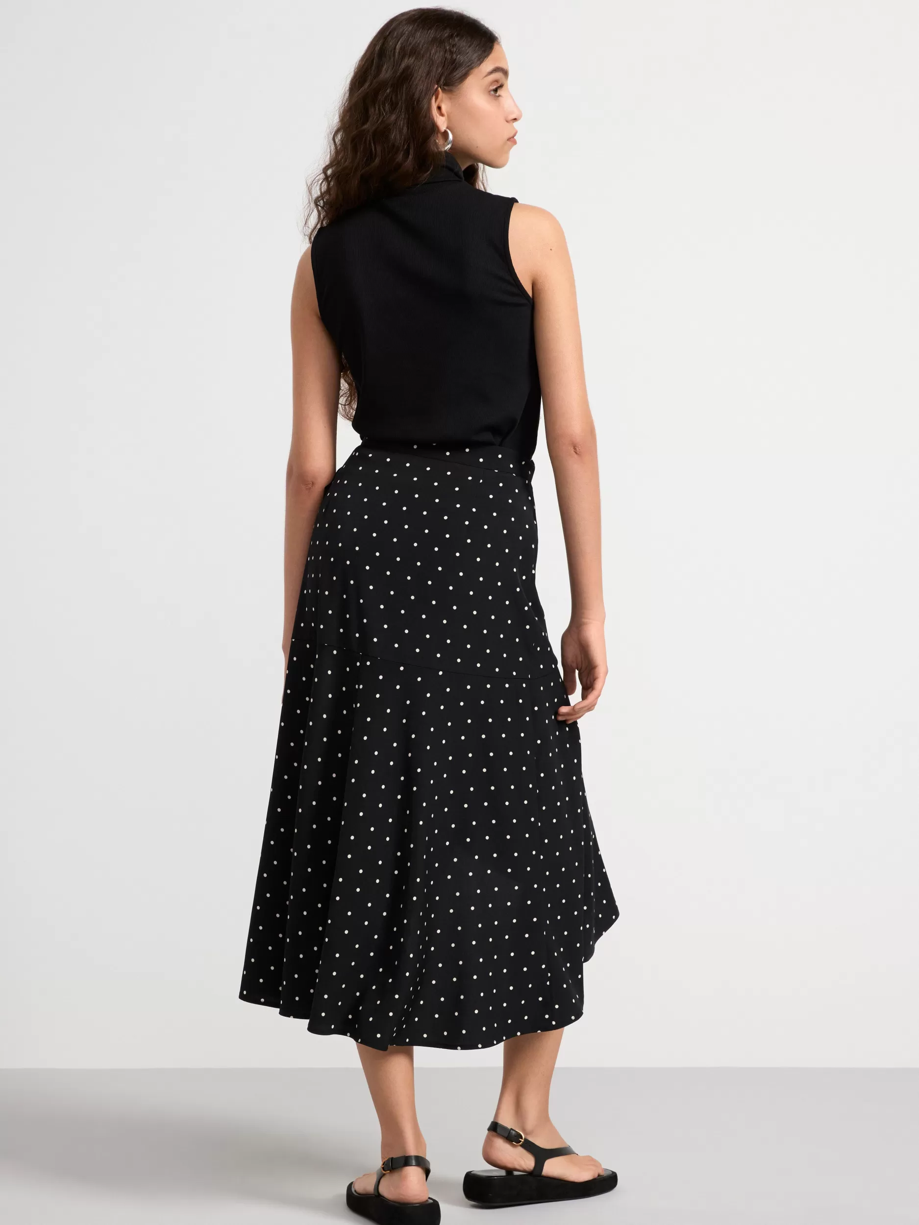 Lindex Skjørt<MidiomslagsSkjørt Black