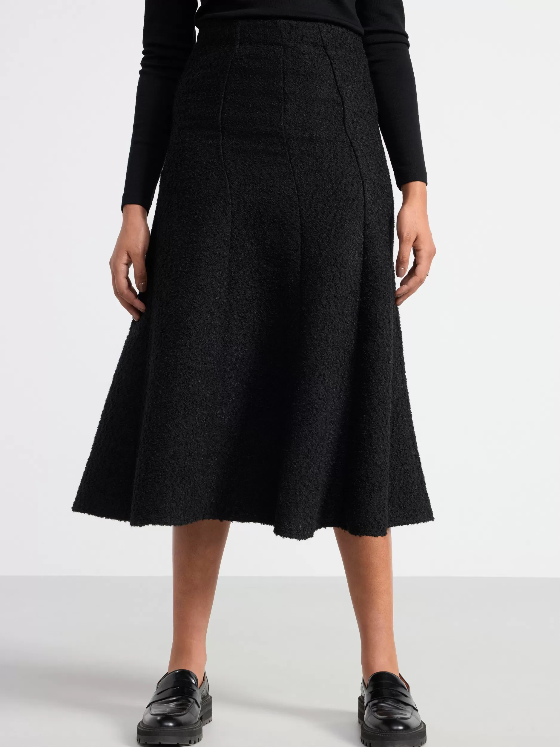 Lindex Skjørt<MidiSkjørt I Boucle Black