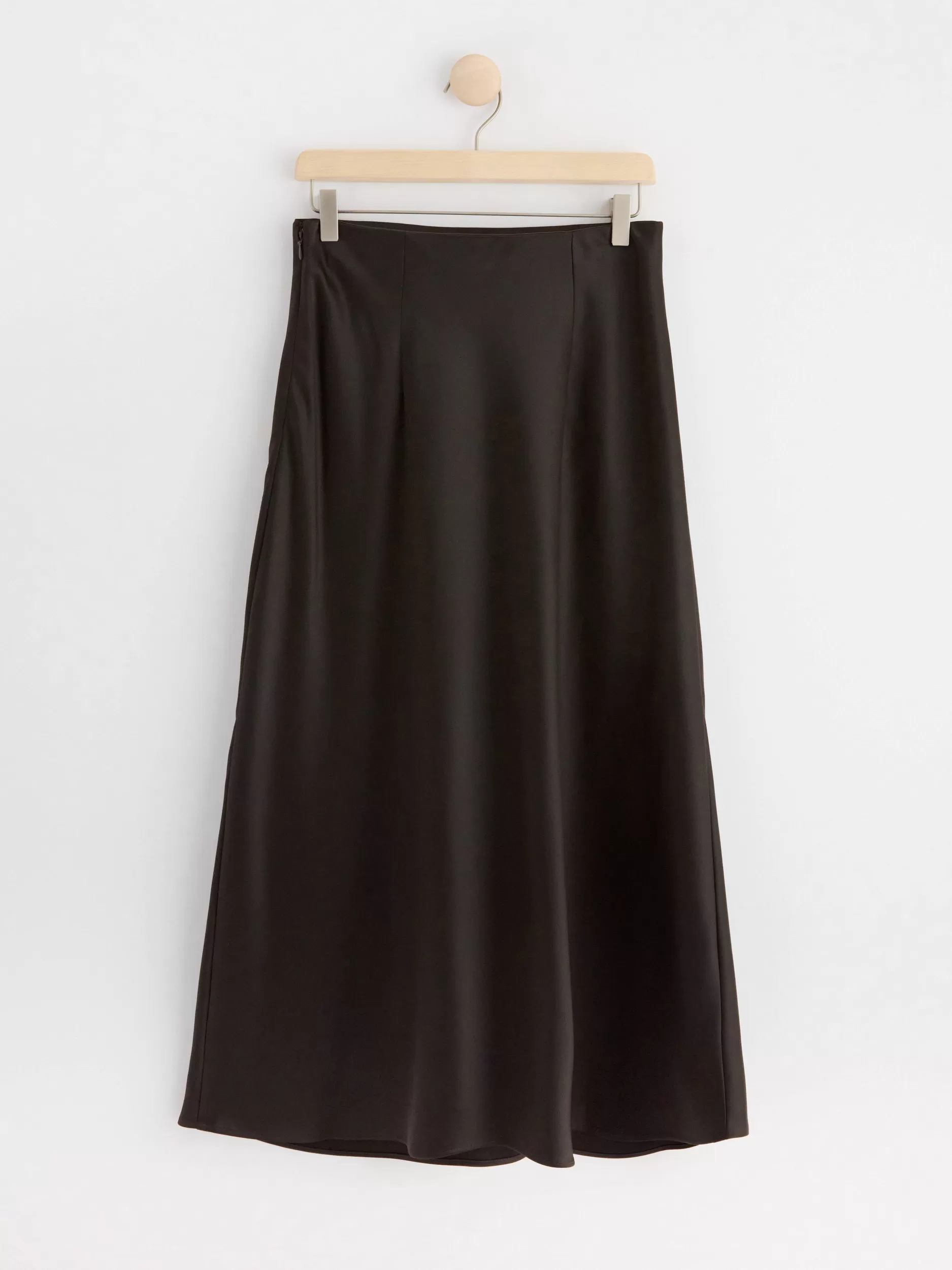 Lindex Skjørt<MidiSkjørt I Sateng Dark Brown