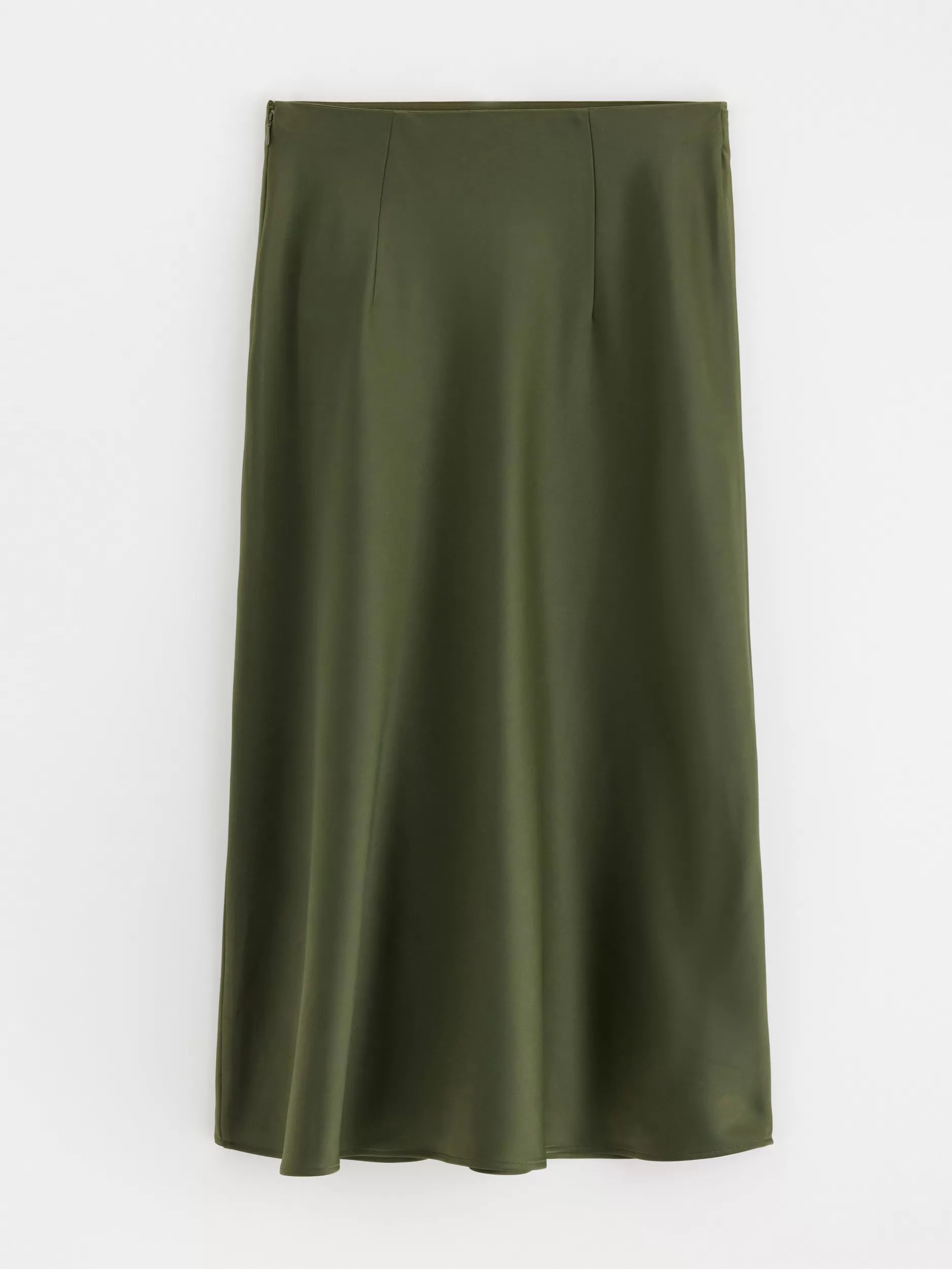 Lindex Skjørt<MidiSkjørt I Sateng Dark Green
