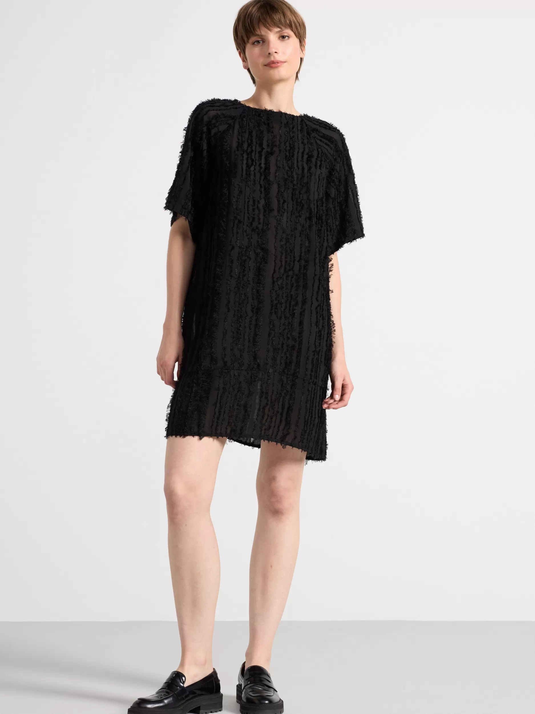 Lindex Kjoler<Minikjole Med Rysjer Black
