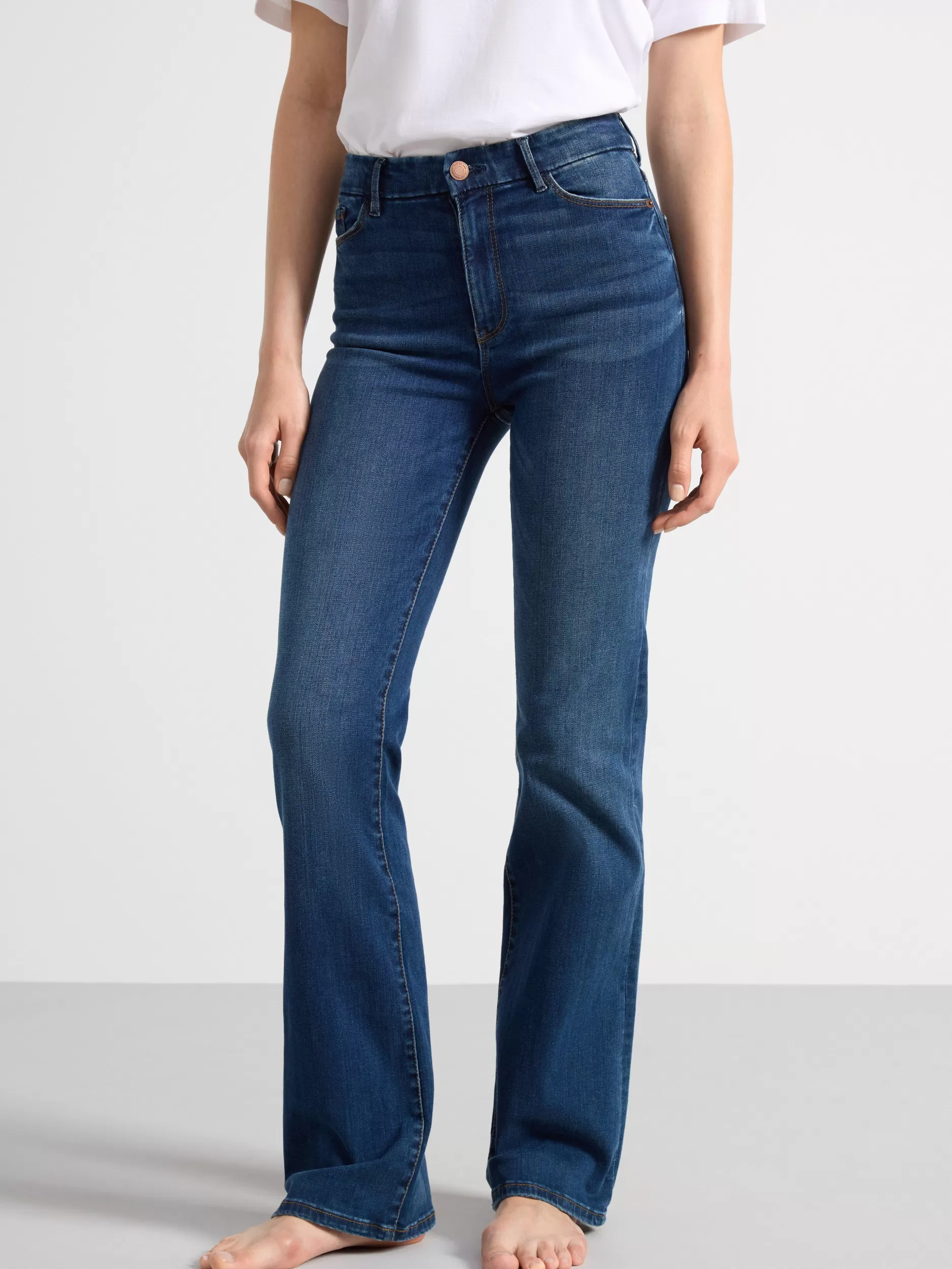 Lindex Jeans<Mira Curve Superelastisk Og Utsvingt Jeans Denim Blue